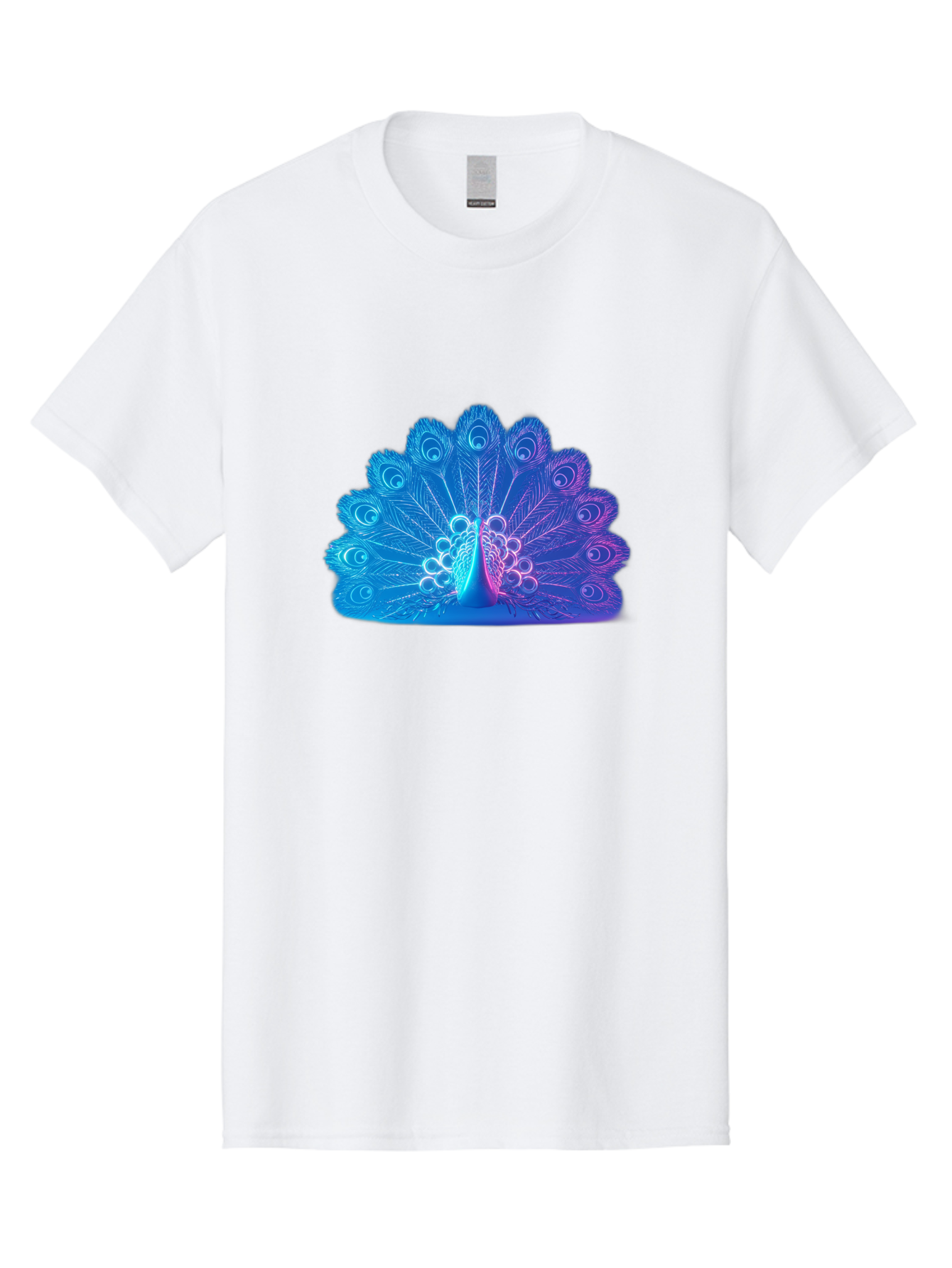 Peacock-Feathers-1 Men'S Graphic Tee, 100% Cotton, Comfortable Casual Summer Wear, Machine Washable, Peacock Feather, Vibrant Colors, Blue And Purple Hues, Intricate Details, Swirling Patterns, Majestic Display, Exotic Bird, Colorful Plumage, Bab120 7