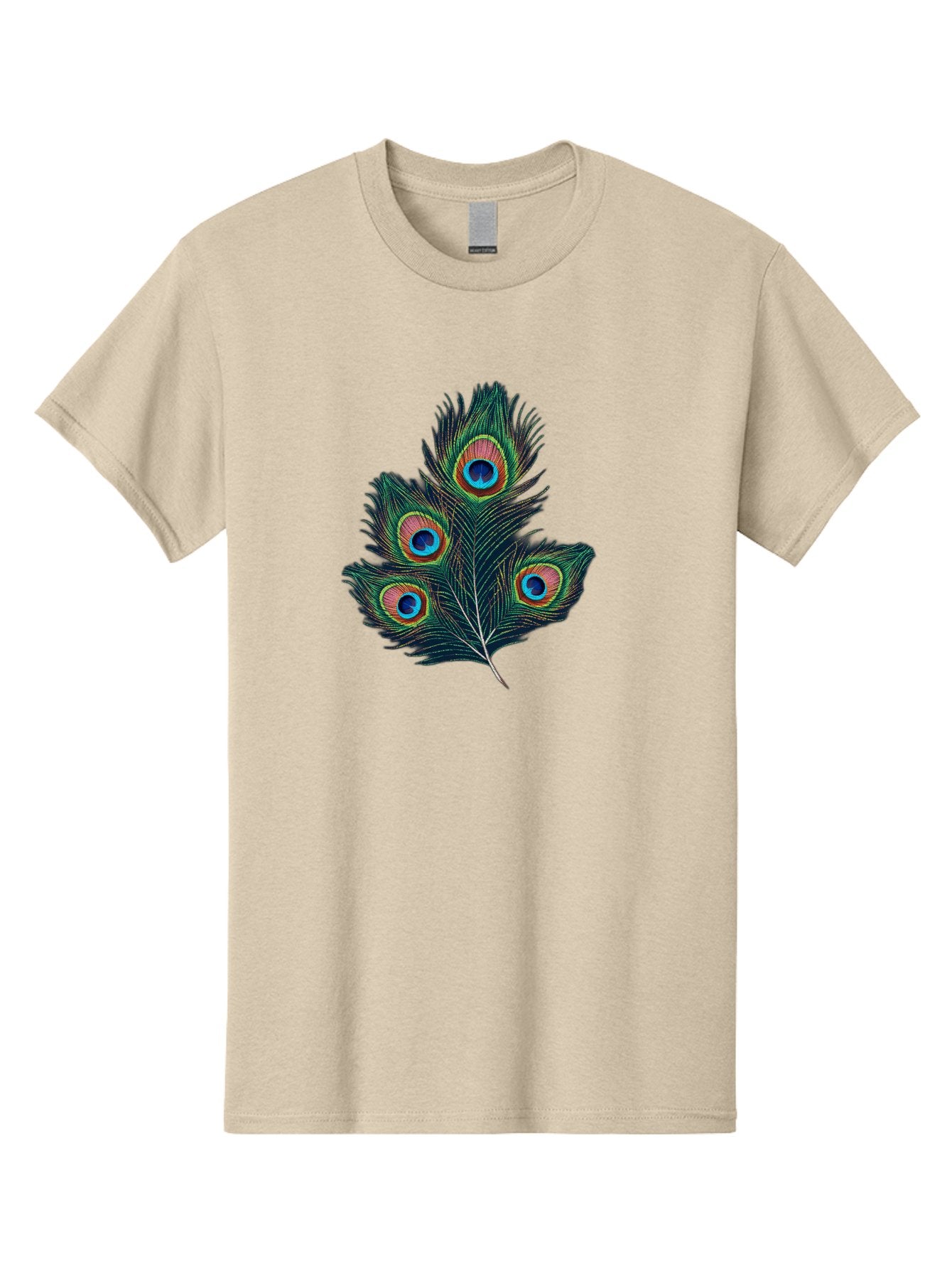 Peacock-Feathers Men'S Graphic Tee, 100% Cotton, Comfortable Casual Summer Wear, Machine Washable, Peacock Feather, Colorful Plumage, Vibrant Colors, Eyespot, Blue And Orange, Exotic Bird, Natural Beauty, Wildlife Bab124 12