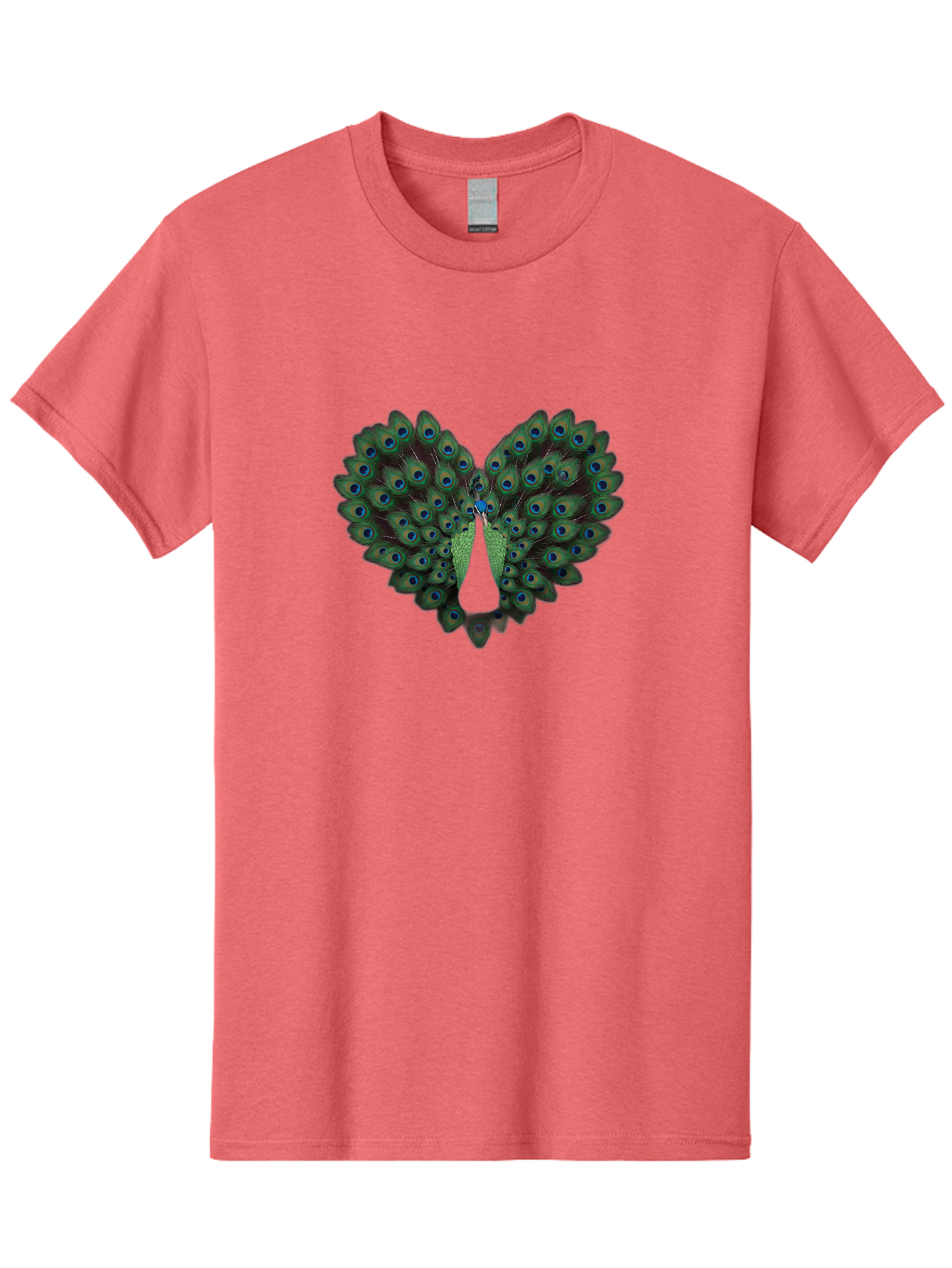 Peacock-Tail-Feathers-2 Men'S Graphic Tee, 100% Cotton, Comfortable Casual Summer Wear, Machine Washable, Peacock Tail Feathers, Vibrant Colors, Blue Eyespots, Green Plumage, Bird Display, Exotic Beauty, Wildlife Photography, Bab132