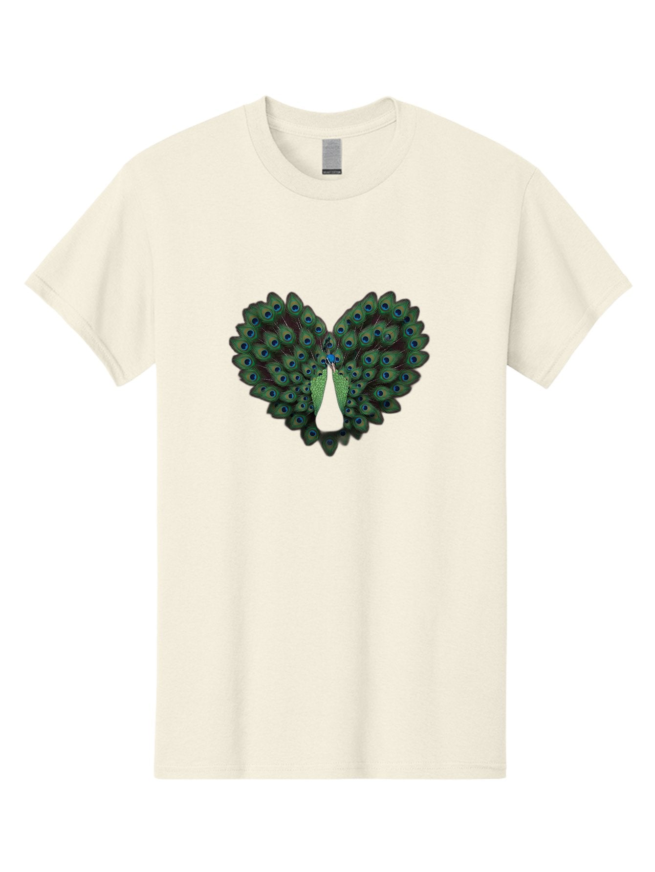 Peacock-Tail-Feathers-2 Men'S Graphic Tee, 100% Cotton, Comfortable Casual Summer Wear, Machine Washable, Peacock Tail Feathers, Vibrant Colors, Blue Eyespots, Green Plumage, Bird Display, Exotic Beauty, Wildlife Photography, Bab132