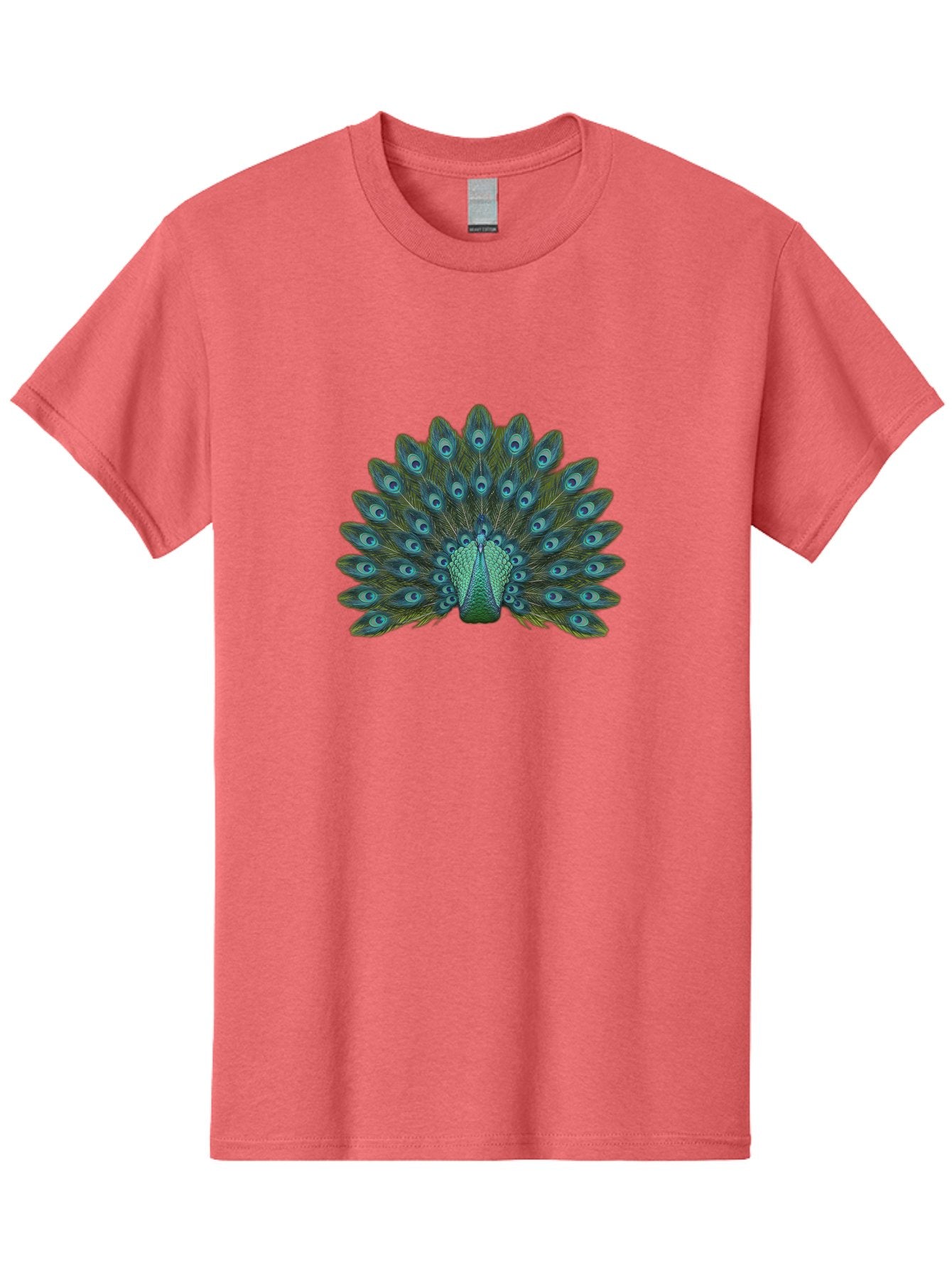 Peacock-Tail-Feathers Men'S Graphic Tee, 100% Cotton, Comfortable Casual Summer Wear, Machine Washable, Peacock Feathers, Blue And Green Plumage, Eye-Catching Display, Vibrant Colors, Intricate Patterns, Majestic Bird, Natural Beauty, Bab133 13
