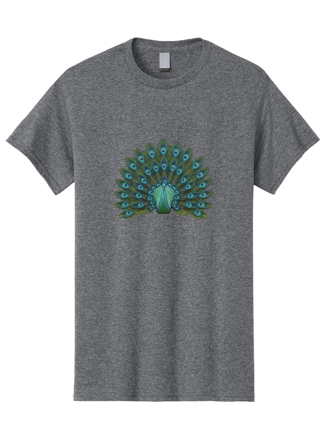 Peacock-Tail-Feathers Men'S Graphic Tee, 100% Cotton, Comfortable Casual Summer Wear, Machine Washable, Peacock Feathers, Blue And Green Plumage, Eye-Catching Display, Vibrant Colors, Intricate Patterns, Majestic Bird, Natural Beauty, Bab133 15
