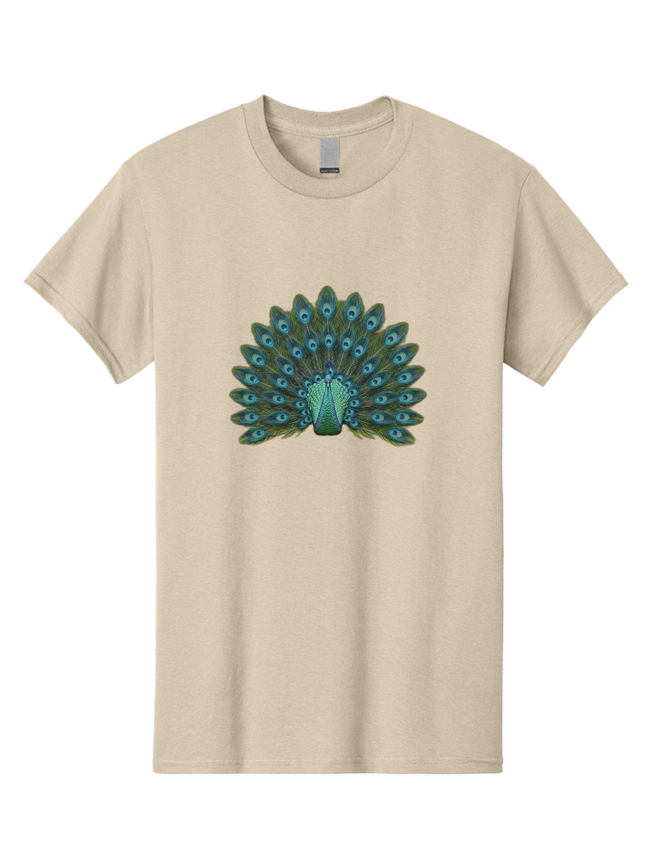Peacock-Tail-Feathers Men'S Graphic Tee, 100% Cotton, Comfortable Casual Summer Wear, Machine Washable, Peacock Feathers, Blue And Green Plumage, Eye-Catching Display, Vibrant Colors, Intricate Patterns, Majestic Bird, Natural Beauty, Bab133 11