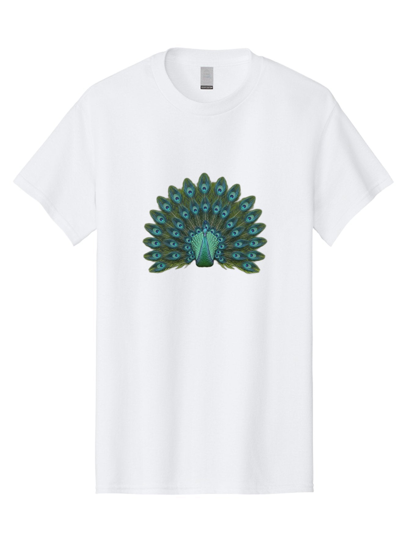 Peacock-Tail-Feathers Men'S Graphic Tee, 100% Cotton, Comfortable Casual Summer Wear, Machine Washable, Peacock Feathers, Blue And Green Plumage, Eye-Catching Display, Vibrant Colors, Intricate Patterns, Majestic Bird, Natural Beauty, Bab133 8
