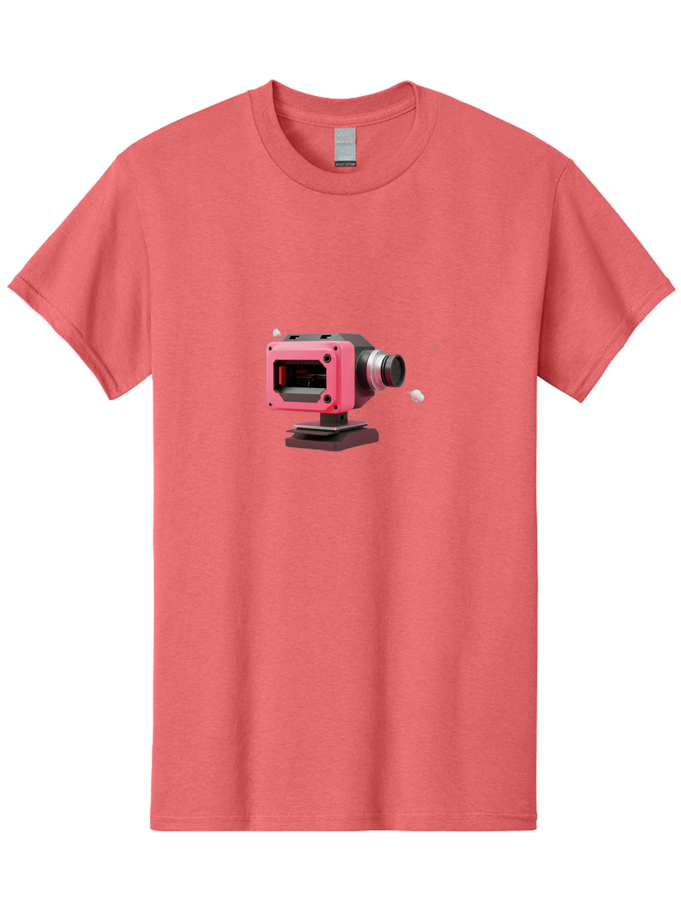 Pink-3D-Camera Men'S Graphic Tee, 100% Cotton, Comfortable Casual Summer Wear, Machine Washable, Pink Camera, Photography Equipment, Camera Lens, Modern Technology, Futuristic Design, Digital Photography, Studio Equipment, 3D Camera Bab141