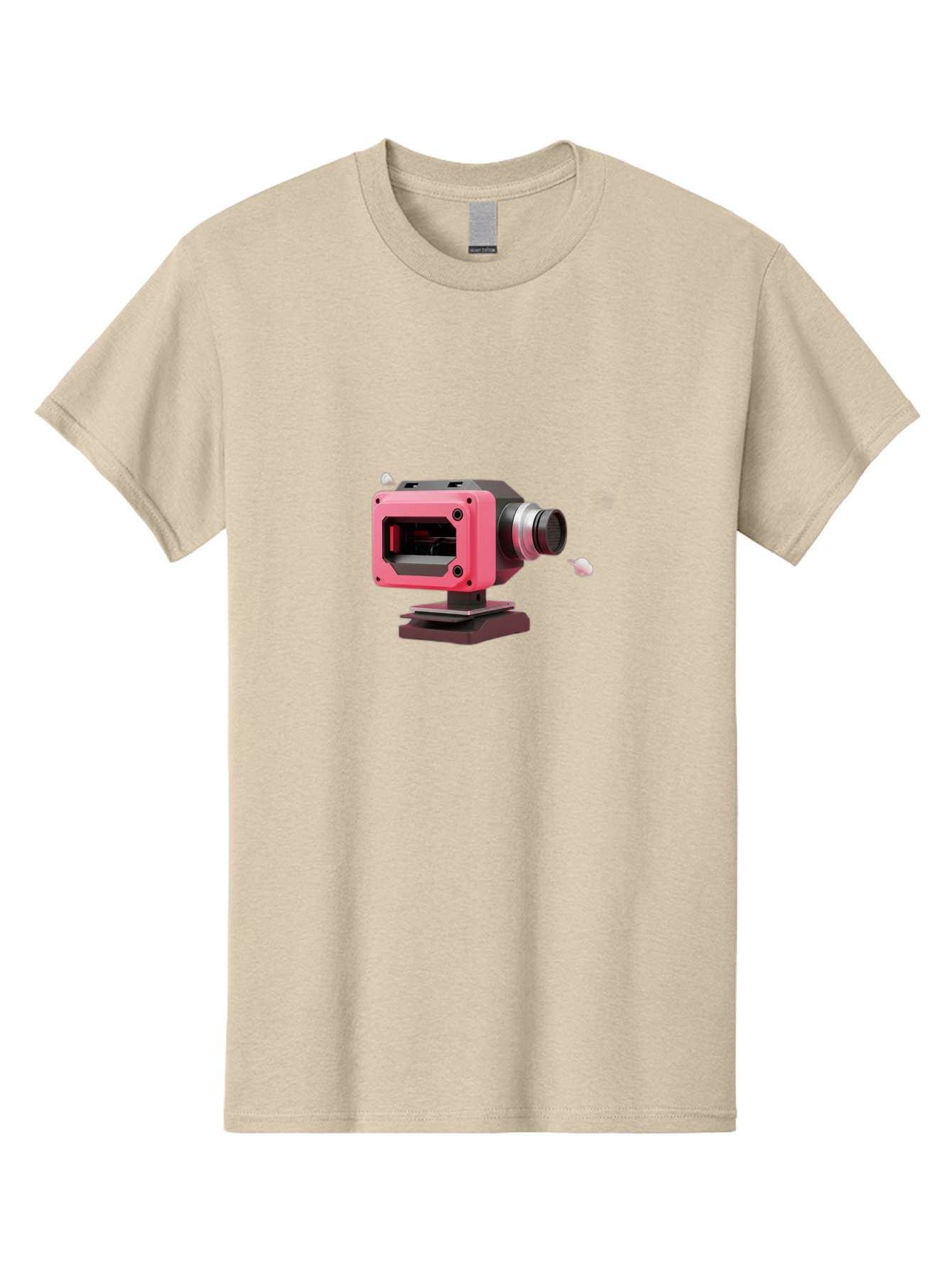 Pink-3D-Camera Men'S Graphic Tee, 100% Cotton, Comfortable Casual Summer Wear, Machine Washable, Pink Camera, Photography Equipment, Camera Lens, Modern Technology, Futuristic Design, Digital Photography, Studio Equipment, 3D Camera Bab141 3