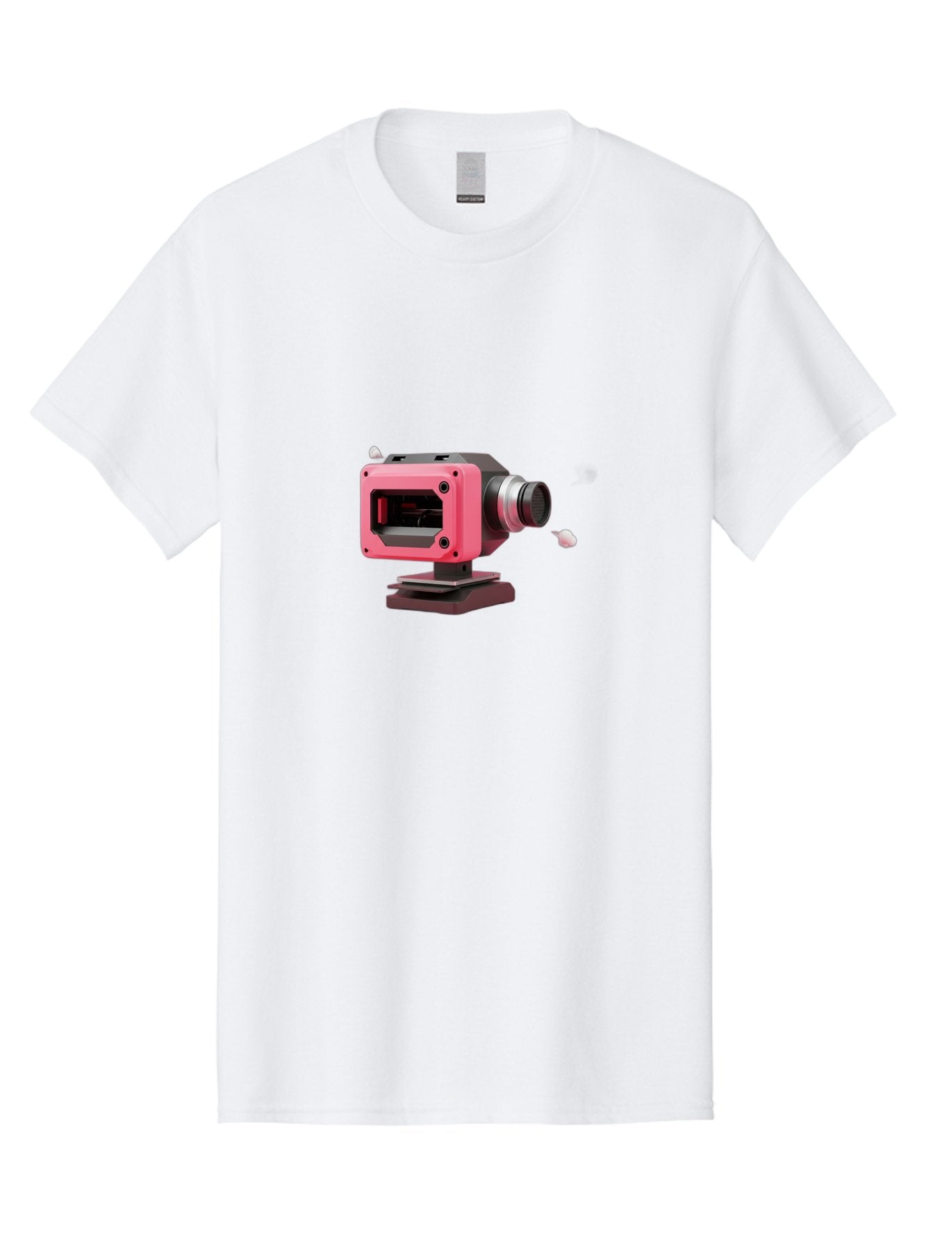 Pink-3D-Camera Men'S Graphic Tee, 100% Cotton, Comfortable Casual Summer Wear, Machine Washable, Pink Camera, Photography Equipment, Camera Lens, Modern Technology, Futuristic Design, Digital Photography, Studio Equipment, 3D Camera Bab141