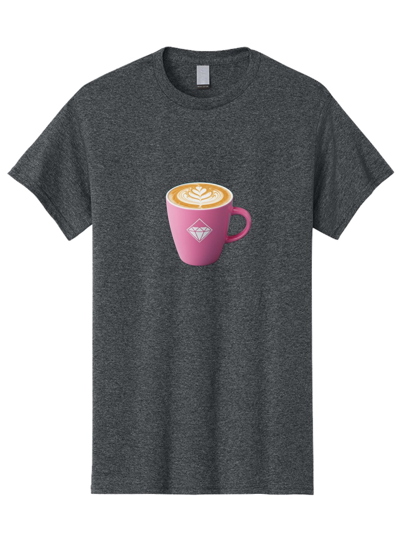 Pink-Coffee-Cup Men'S Graphic Tee, 100% Cotton, Comfortable Casual Summer Wear, Machine Washable, Coffee Cup, Latte Art, Pink Mug, Diamond Logo, Coffee Culture, Morning Coffee, Coffee Break, Hot Beverage Bab145 14