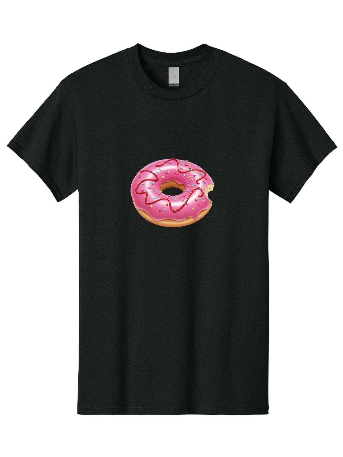 Pink-Donut-1 Men'S Graphic Tee, 100% Cotton, Comfortable Casual Summer Wear, Machine Washable, Pink Frosted Donut, Donut With Sprinkles, Chocolate Drizzle, Sweet Treats, Baked Goods, Colorful Dessert, Tasty Pastry, Indulgent Snack, Bab147 11