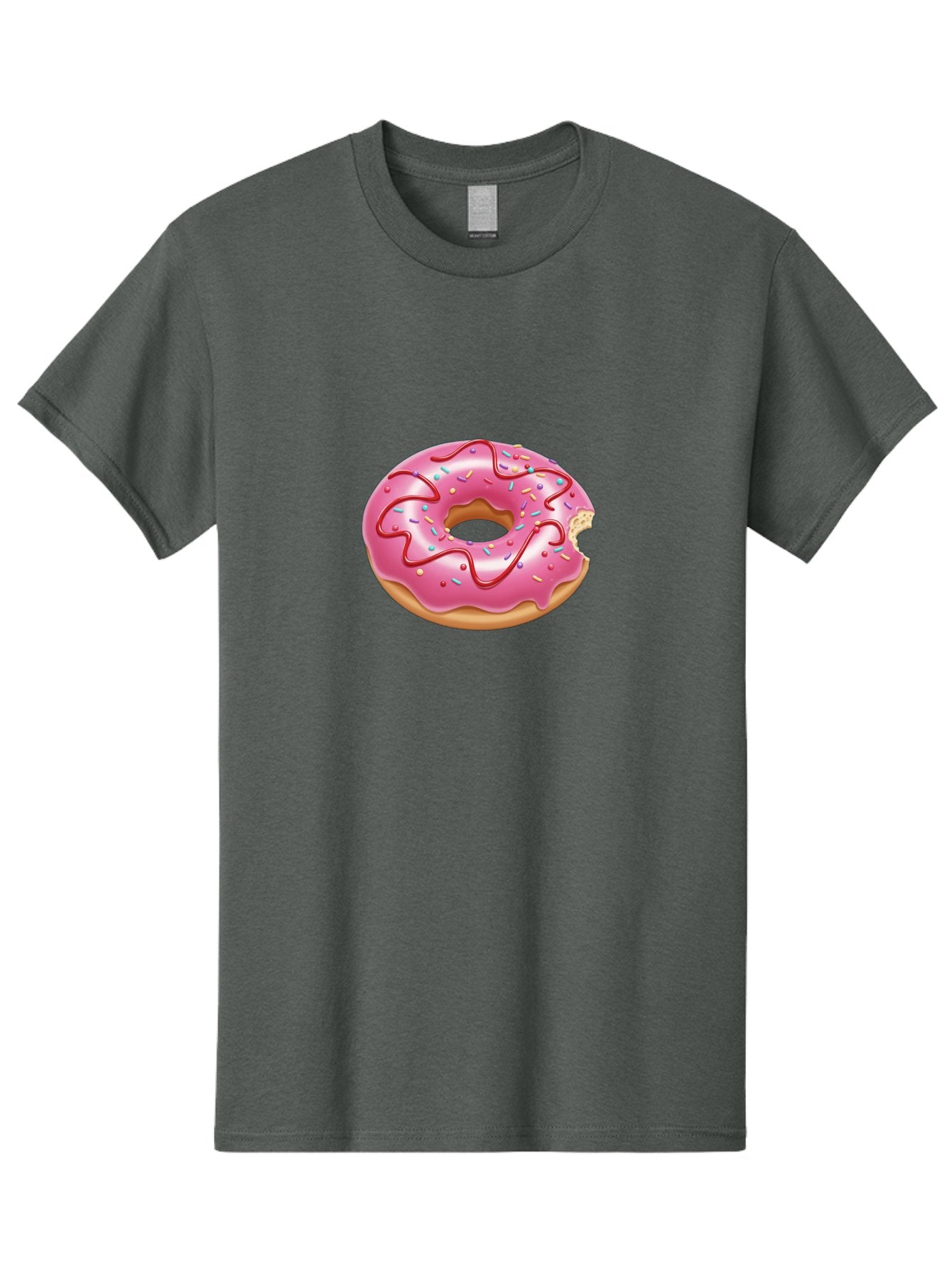 Pink-Donut-1 Men'S Graphic Tee, 100% Cotton, Comfortable Casual Summer Wear, Machine Washable, Pink Frosted Donut, Donut With Sprinkles, Chocolate Drizzle, Sweet Treats, Baked Goods, Colorful Dessert, Tasty Pastry, Indulgent Snack, Bab147 5