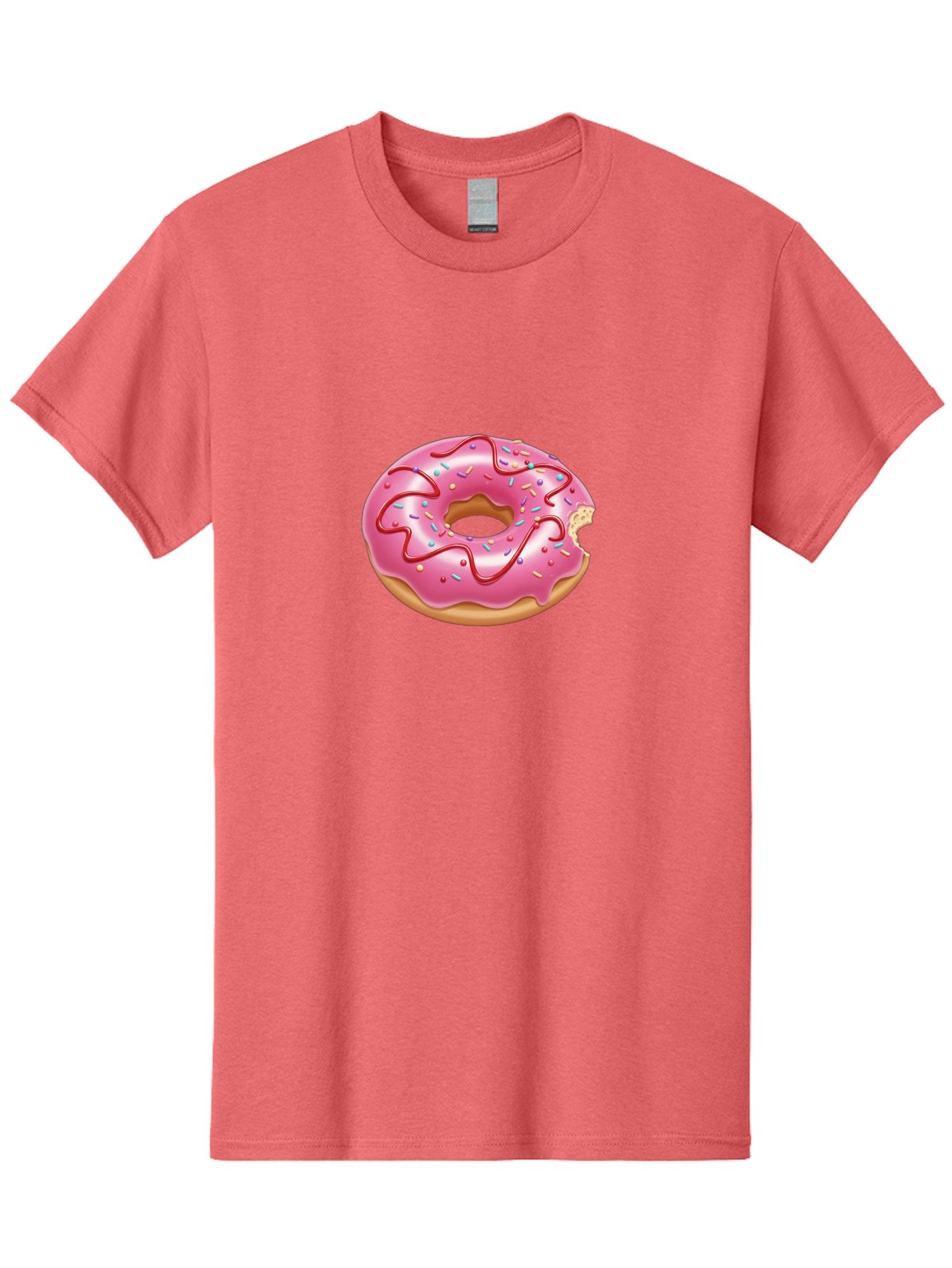 Pink-Donut-1 Men'S Graphic Tee, 100% Cotton, Comfortable Casual Summer Wear, Machine Washable, Pink Frosted Donut, Donut With Sprinkles, Chocolate Drizzle, Sweet Treats, Baked Goods, Colorful Dessert, Tasty Pastry, Indulgent Snack, Bab147 6