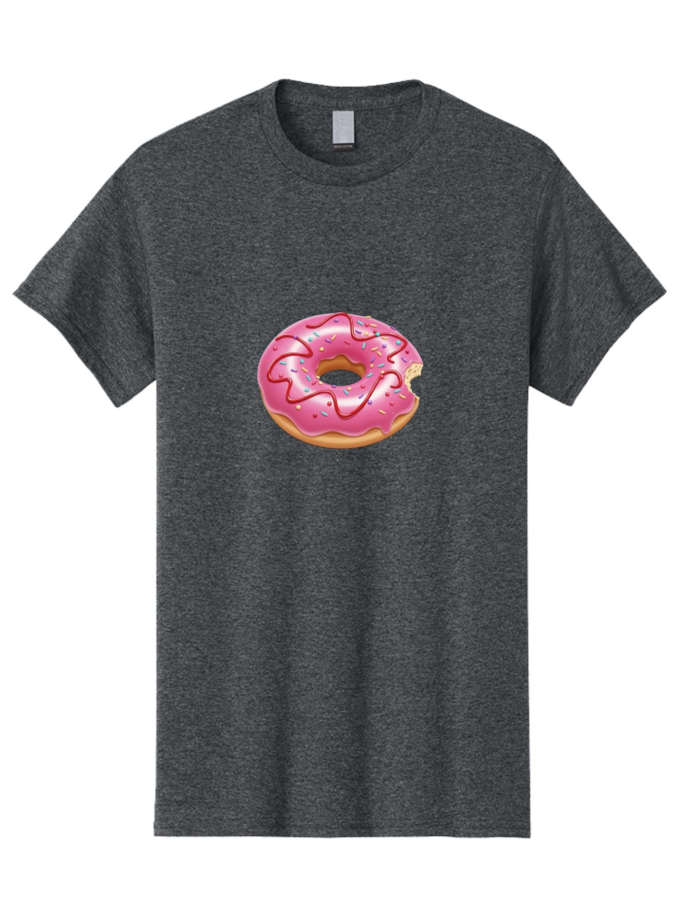 Pink-Donut-1 Men'S Graphic Tee, 100% Cotton, Comfortable Casual Summer Wear, Machine Washable, Pink Frosted Donut, Donut With Sprinkles, Chocolate Drizzle, Sweet Treats, Baked Goods, Colorful Dessert, Tasty Pastry, Indulgent Snack, Bab147 13