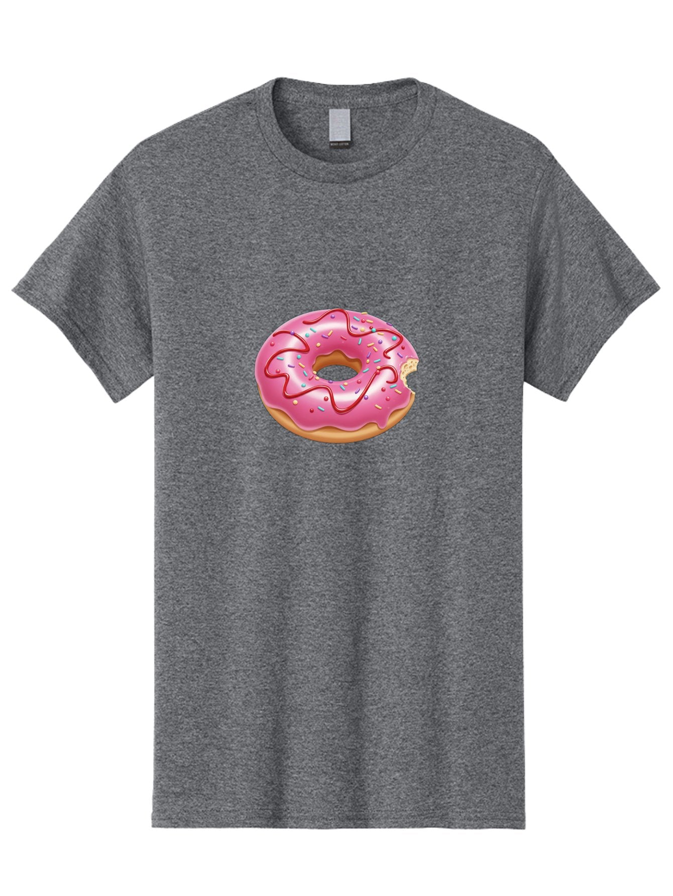 Pink-Donut-1 Men'S Graphic Tee, 100% Cotton, Comfortable Casual Summer Wear, Machine Washable, Pink Frosted Donut, Donut With Sprinkles, Chocolate Drizzle, Sweet Treats, Baked Goods, Colorful Dessert, Tasty Pastry, Indulgent Snack, Bab147 9