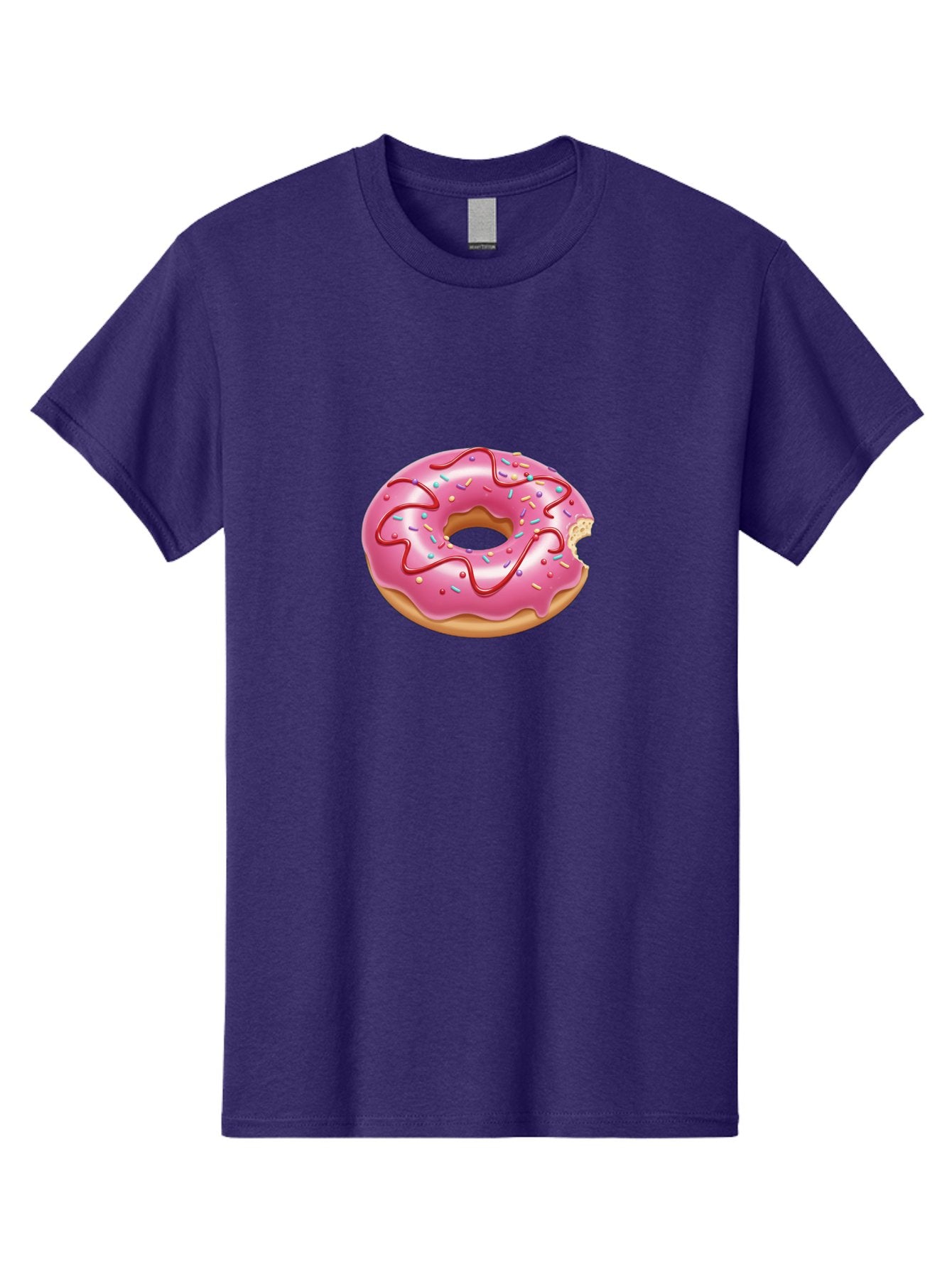 Pink-Donut-1 Men'S Graphic Tee, 100% Cotton, Comfortable Casual Summer Wear, Machine Washable, Pink Frosted Donut, Donut With Sprinkles, Chocolate Drizzle, Sweet Treats, Baked Goods, Colorful Dessert, Tasty Pastry, Indulgent Snack, Bab147 10