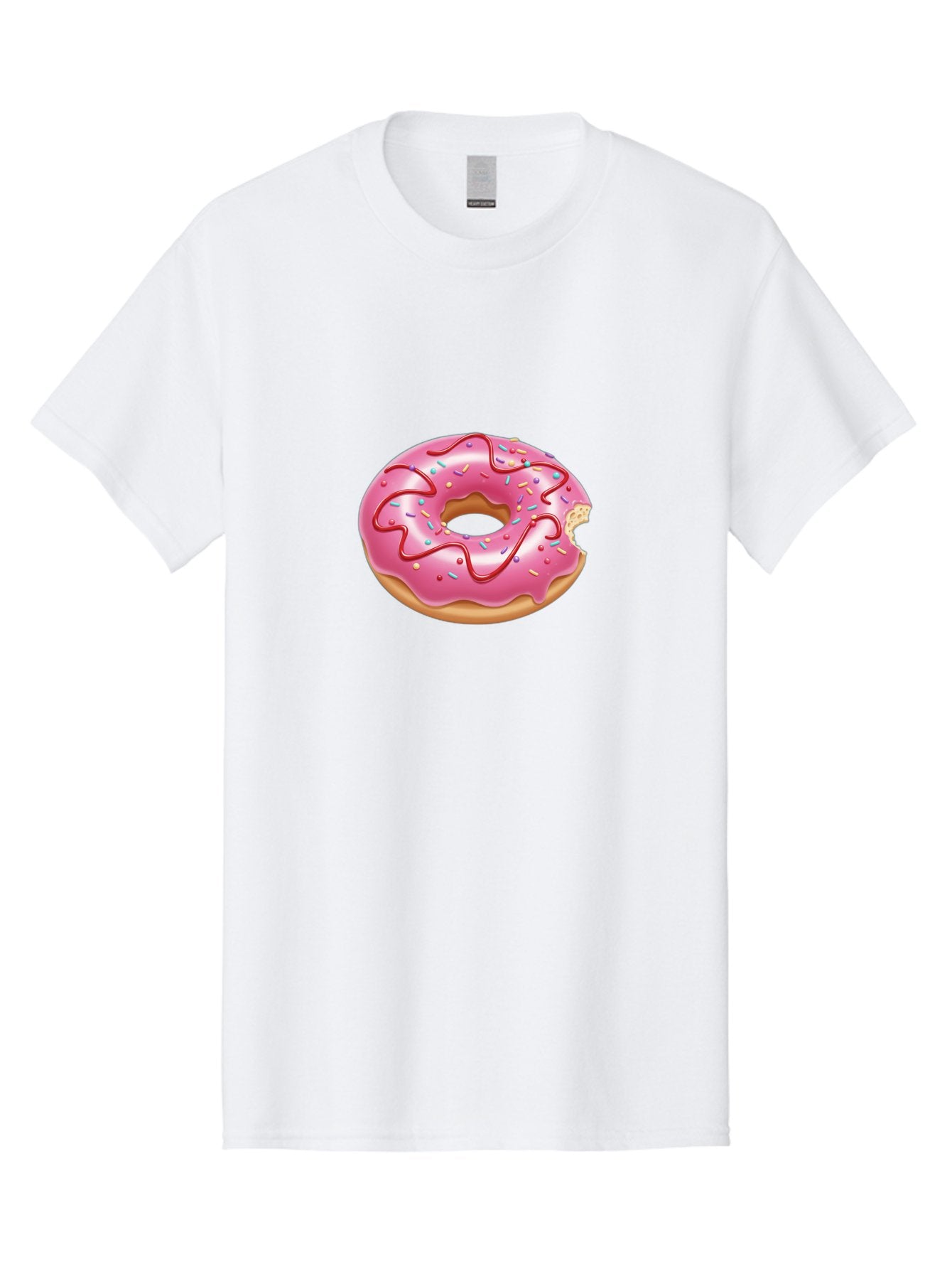 Pink-Donut-1 Men'S Graphic Tee, 100% Cotton, Comfortable Casual Summer Wear, Machine Washable, Pink Frosted Donut, Donut With Sprinkles, Chocolate Drizzle, Sweet Treats, Baked Goods, Colorful Dessert, Tasty Pastry, Indulgent Snack, Bab147 8