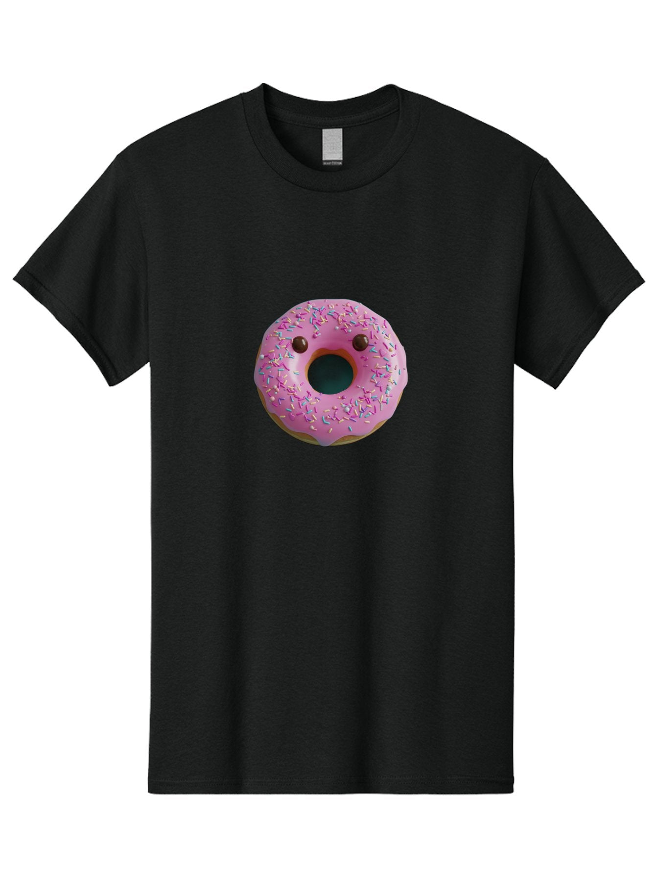 Pink-Donut-10 Men'S Graphic Tee, 100% Cotton, Comfortable Casual Summer Wear, Machine Washable, Pink Frosted Donut, Donut With Sprinkles, Chocolate Chip Eyes, Cute Donut, Sweet Treat, Colorful Dessert, Tasty Pastry, Donut Art, Fun Food, Bab148 15