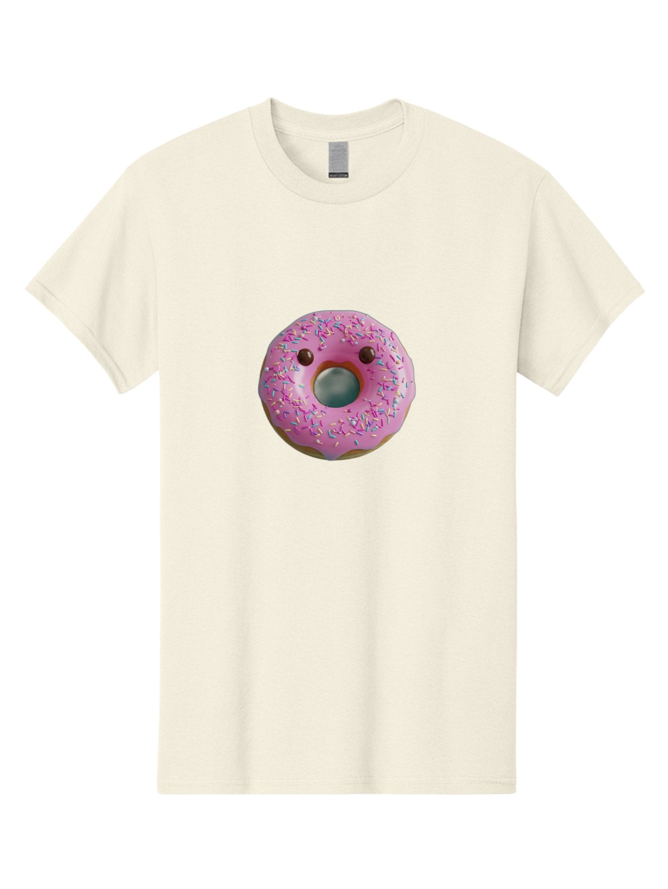 Pink-Donut-10 Men'S Graphic Tee, 100% Cotton, Comfortable Casual Summer Wear, Machine Washable, Pink Frosted Donut, Donut With Sprinkles, Chocolate Chip Eyes, Cute Donut, Sweet Treat, Colorful Dessert, Tasty Pastry, Donut Art, Fun Food, Bab148 8