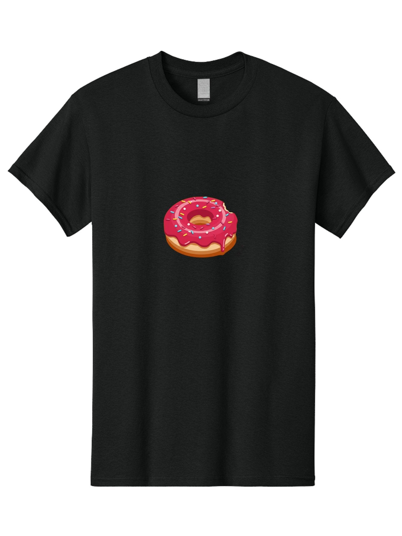 Pink-Donut-3 Men'S Graphic Tee, 100% Cotton, Comfortable Casual Summer Wear, Machine Washable, Donut With Pink Glaze, Sprinkles On Top, Colorful Treat, Sweet Dessert, Tasty Pastry, Vibrant Colors, Sweet Tooth, Donut Delight, Pink Frosting Bab150 7