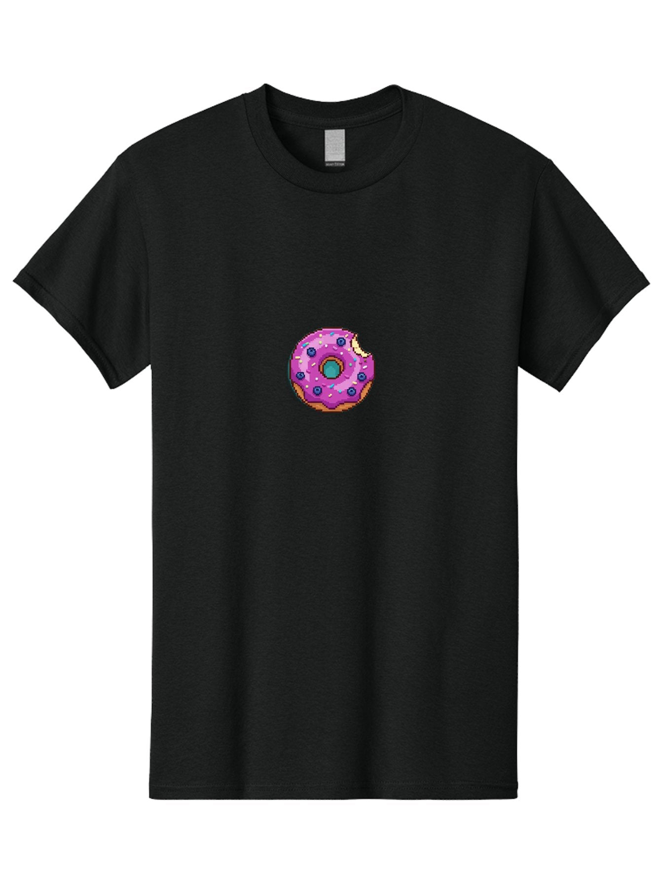 Pink-Donut-5 Men'S Graphic Tee, 100% Cotton, Comfortable Casual Summer Wear, Machine Washable, Frosted Donut, Sweet Treat, Purple Frosting, Colorful Sprinkles, Donut With A Bite, Tasty Dessert, Baked Goods, Donut Lover, Indulgent Snack Bab152 10