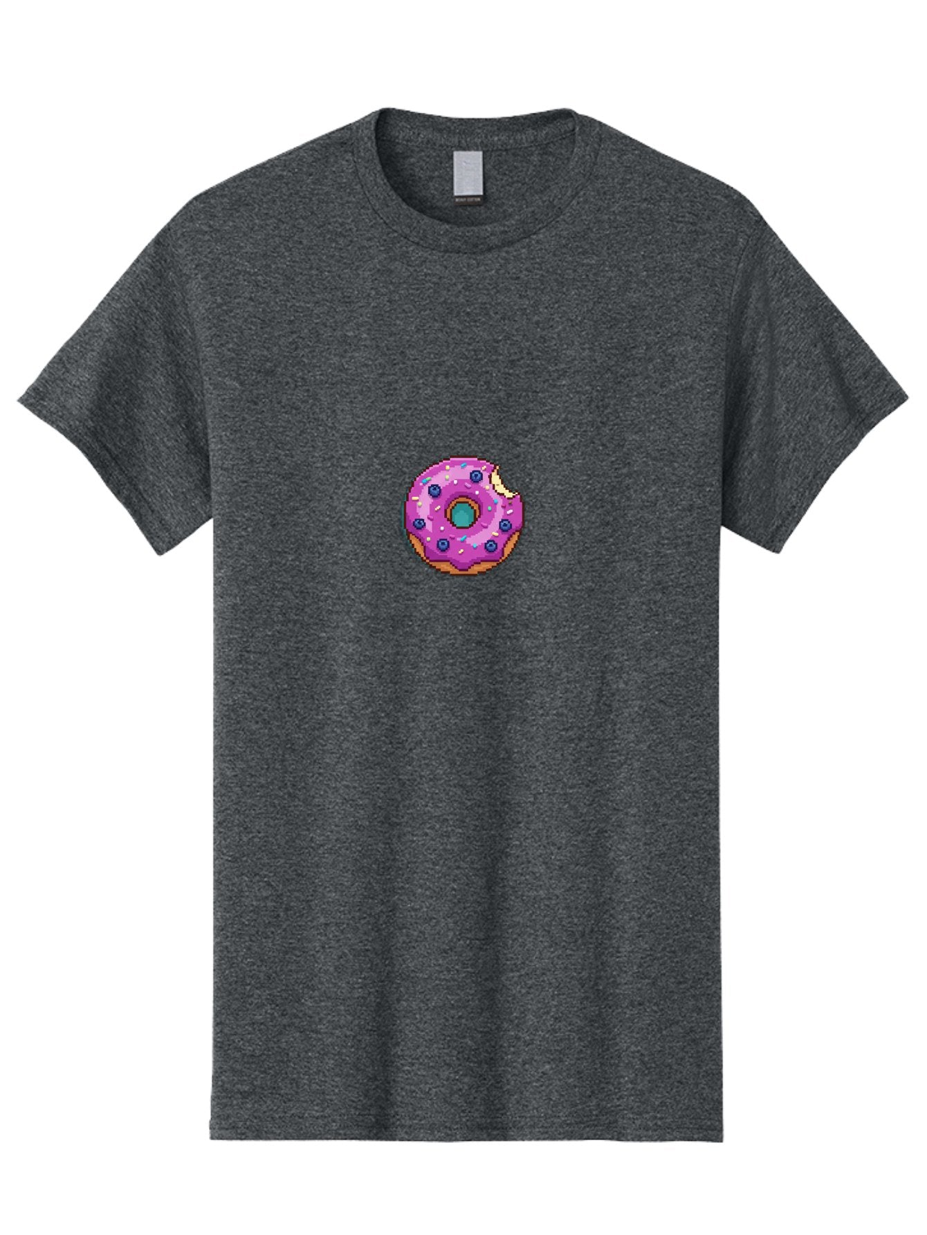 Pink-Donut-5 Men'S Graphic Tee, 100% Cotton, Comfortable Casual Summer Wear, Machine Washable, Frosted Donut, Sweet Treat, Purple Frosting, Colorful Sprinkles, Donut With A Bite, Tasty Dessert, Baked Goods, Donut Lover, Indulgent Snack Bab152 8