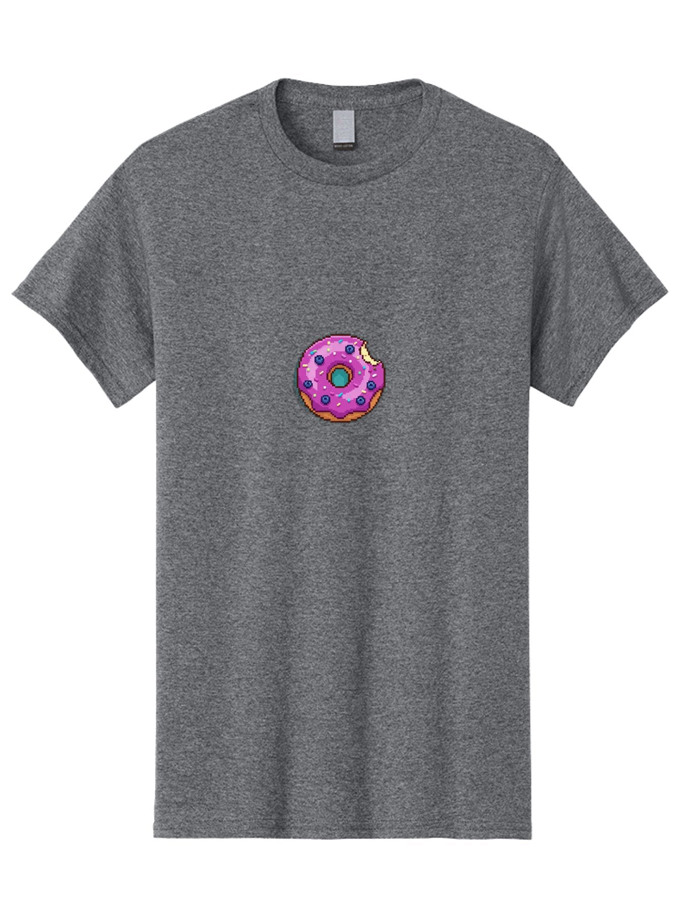Pink-Donut-5 Men'S Graphic Tee, 100% Cotton, Comfortable Casual Summer Wear, Machine Washable, Frosted Donut, Sweet Treat, Purple Frosting, Colorful Sprinkles, Donut With A Bite, Tasty Dessert, Baked Goods, Donut Lover, Indulgent Snack Bab152 14