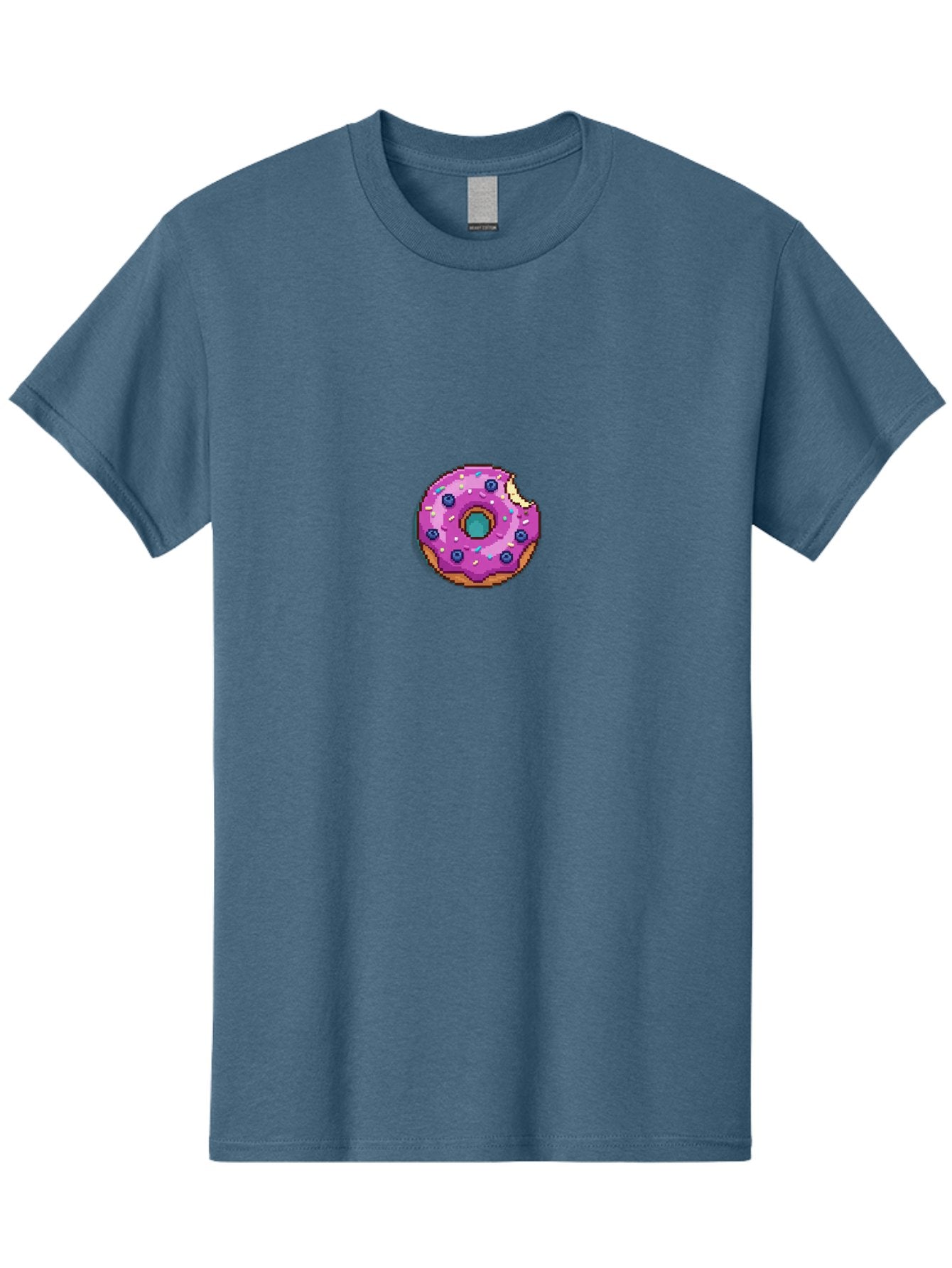 Pink-Donut-5 Men'S Graphic Tee, 100% Cotton, Comfortable Casual Summer Wear, Machine Washable, Frosted Donut, Sweet Treat, Purple Frosting, Colorful Sprinkles, Donut With A Bite, Tasty Dessert, Baked Goods, Donut Lover, Indulgent Snack Bab152 13