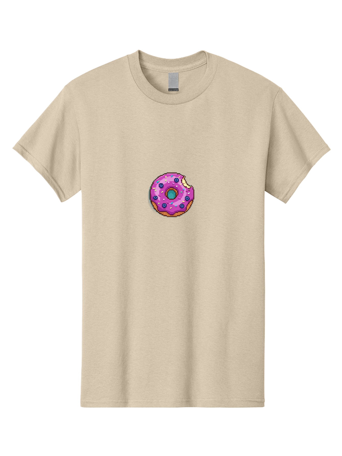 Pink-Donut-5 Men'S Graphic Tee, 100% Cotton, Comfortable Casual Summer Wear, Machine Washable, Frosted Donut, Sweet Treat, Purple Frosting, Colorful Sprinkles, Donut With A Bite, Tasty Dessert, Baked Goods, Donut Lover, Indulgent Snack Bab152 3