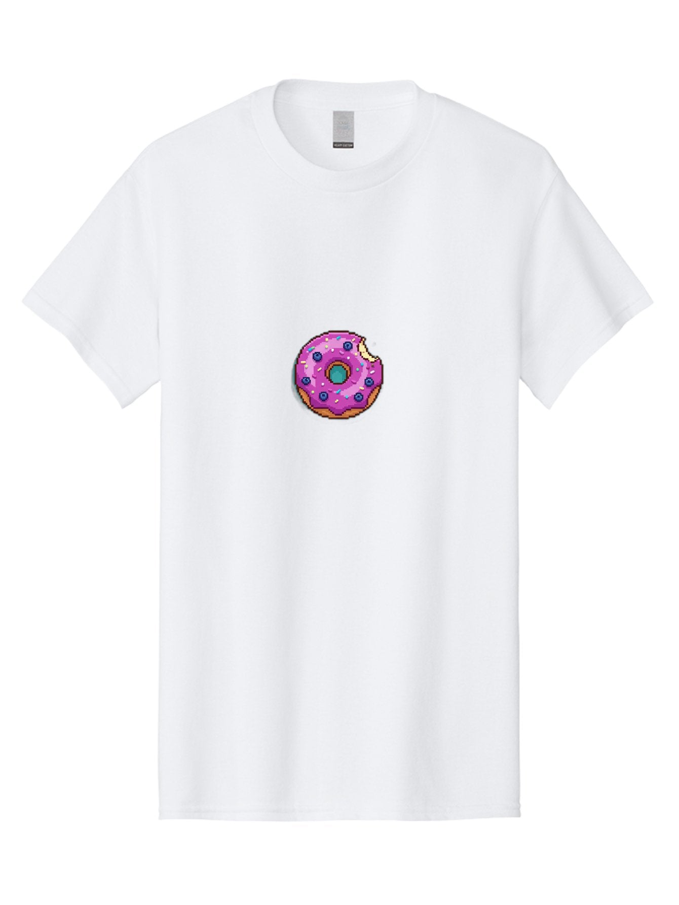 Pink-Donut-5 Men'S Graphic Tee, 100% Cotton, Comfortable Casual Summer Wear, Machine Washable, Frosted Donut, Sweet Treat, Purple Frosting, Colorful Sprinkles, Donut With A Bite, Tasty Dessert, Baked Goods, Donut Lover, Indulgent Snack Bab152 15