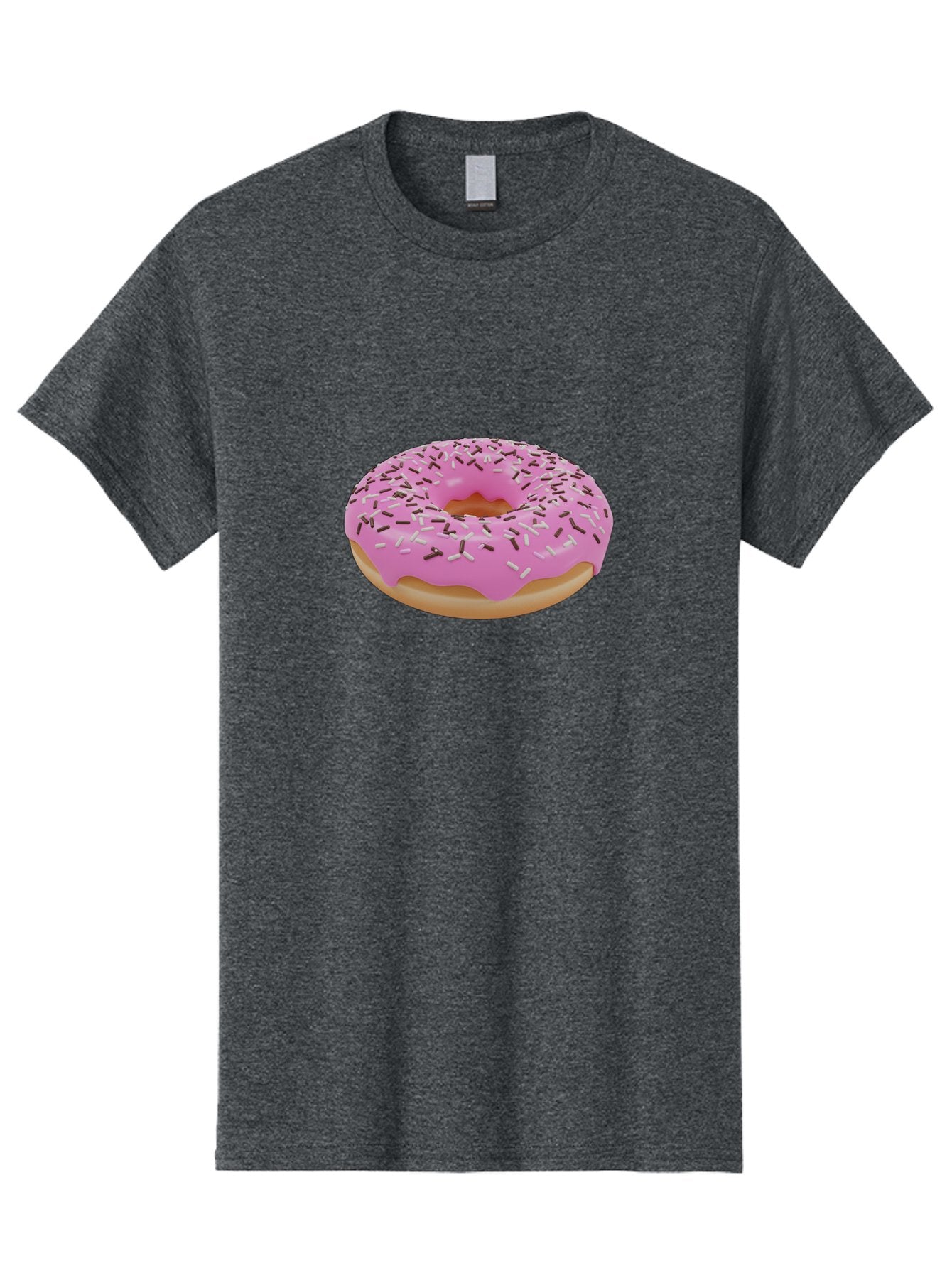 Pink-Donut-7 Men'S Graphic Tee, 100% Cotton, Comfortable Casual Summer Wear, Machine Washable, Pink Frosted Donut, Sprinkles, Sweet Treats, Baked Goods, Dessert, Colorful Toppings, Tasty Pastry, Sweet Tooth Bab154 15