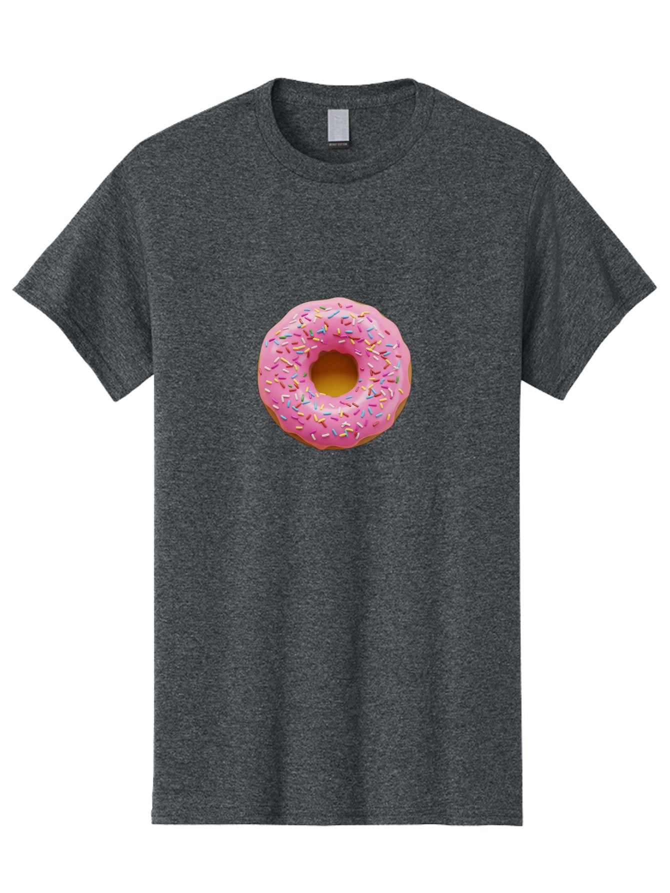 Pink-Donut-8 Men'S Graphic Tee, 100% Cotton, Comfortable Casual Summer Wear, Machine Washable, Pink Frosted Donut, Sprinkles, Colorful, Sweet Treat, Donut Delight, Tasty Pastry, Pastel Colors, Rainbow Sprinkles, Sweet Indulgence Bab155