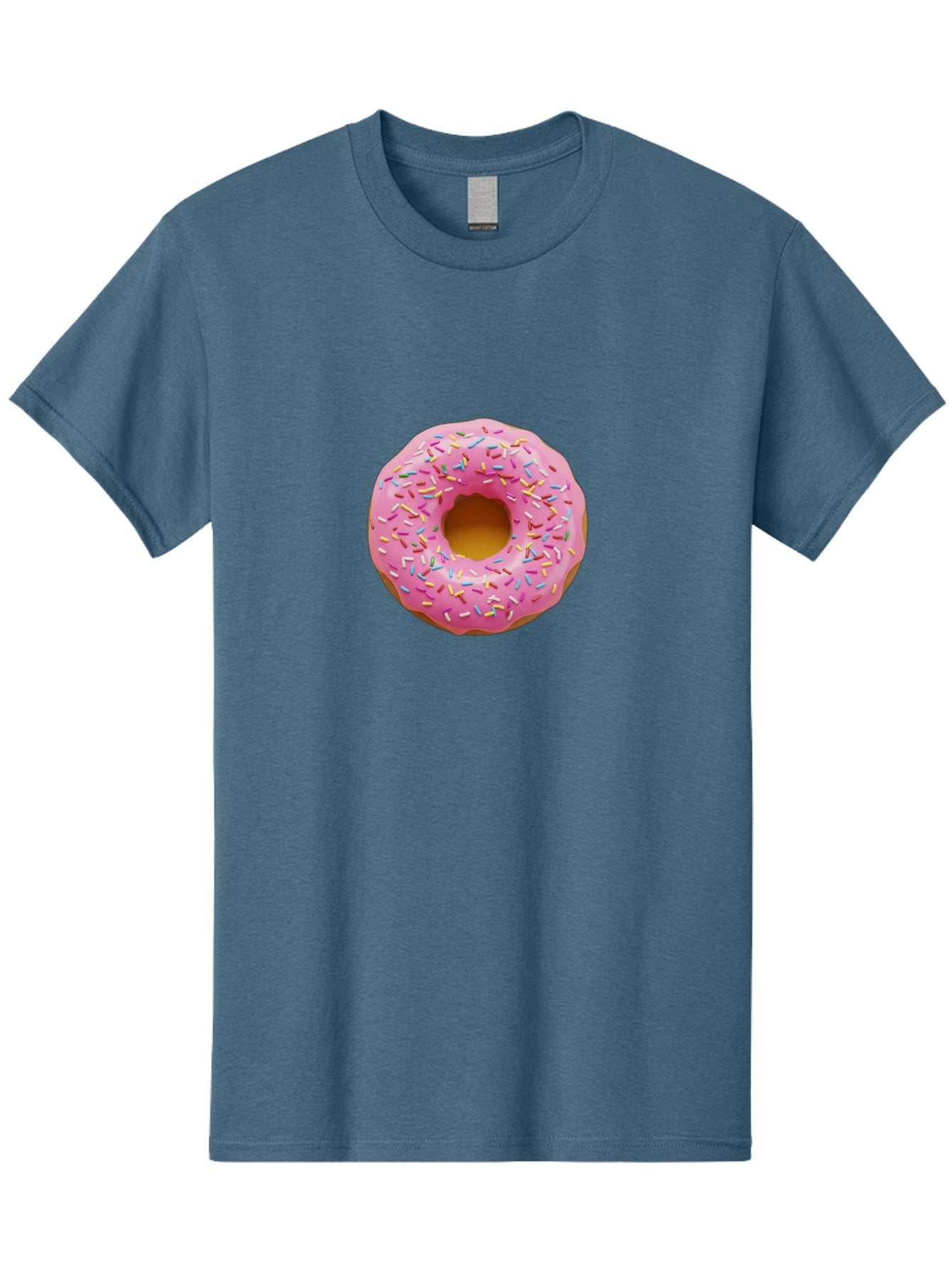 Pink-Donut-8 Men'S Graphic Tee, 100% Cotton, Comfortable Casual Summer Wear, Machine Washable, Pink Frosted Donut, Sprinkles, Colorful, Sweet Treat, Donut Delight, Tasty Pastry, Pastel Colors, Rainbow Sprinkles, Sweet Indulgence Bab155 15