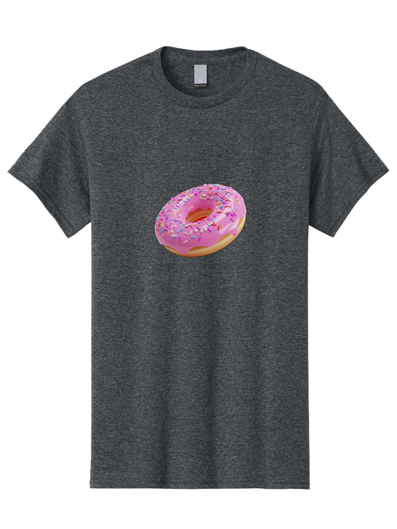 Pink-Donut-9 Men'S Graphic Tee, 100% Cotton, Comfortable Casual Summer Wear, Machine Washable, Pink Frosted Donut, Donut With Sprinkles, Sweet Treats, Colorful Dessert, Tasty Pastry, Baked Goods, Sugary Delight, Yummy Donut Bab156 6