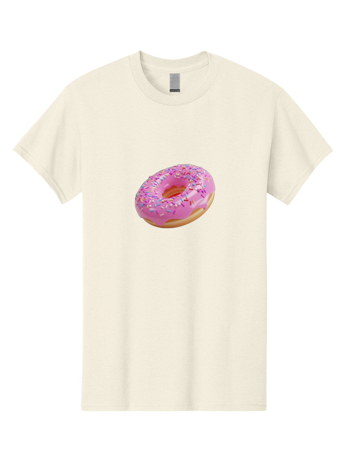 Pink-Donut-9 Men'S Graphic Tee, 100% Cotton, Comfortable Casual Summer Wear, Machine Washable, Pink Frosted Donut, Donut With Sprinkles, Sweet Treats, Colorful Dessert, Tasty Pastry, Baked Goods, Sugary Delight, Yummy Donut Bab156 15