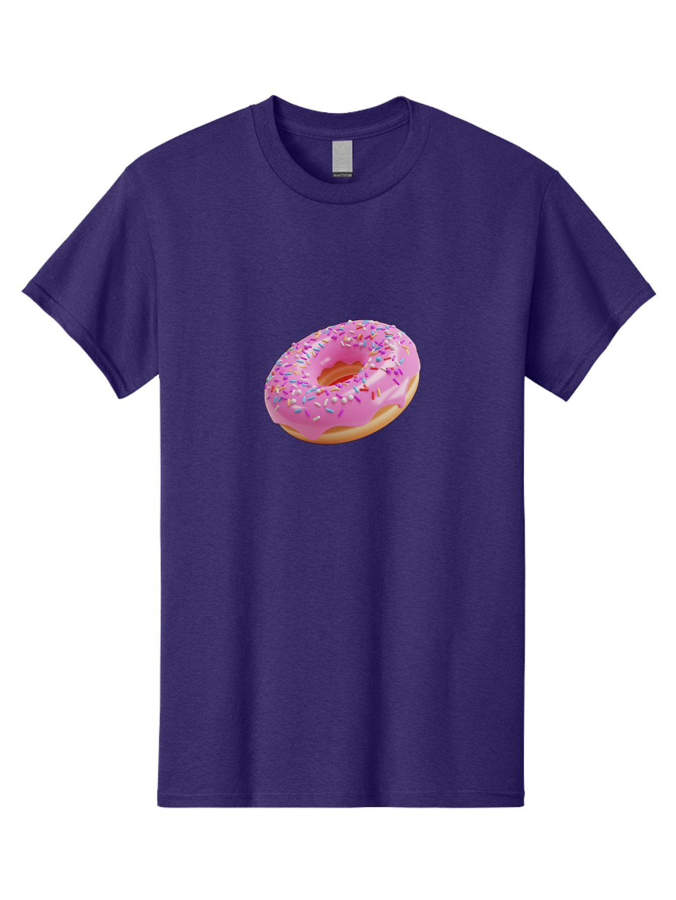 Pink-Donut-9 Men'S Graphic Tee, 100% Cotton, Comfortable Casual Summer Wear, Machine Washable, Pink Frosted Donut, Donut With Sprinkles, Sweet Treats, Colorful Dessert, Tasty Pastry, Baked Goods, Sugary Delight, Yummy Donut Bab156 13