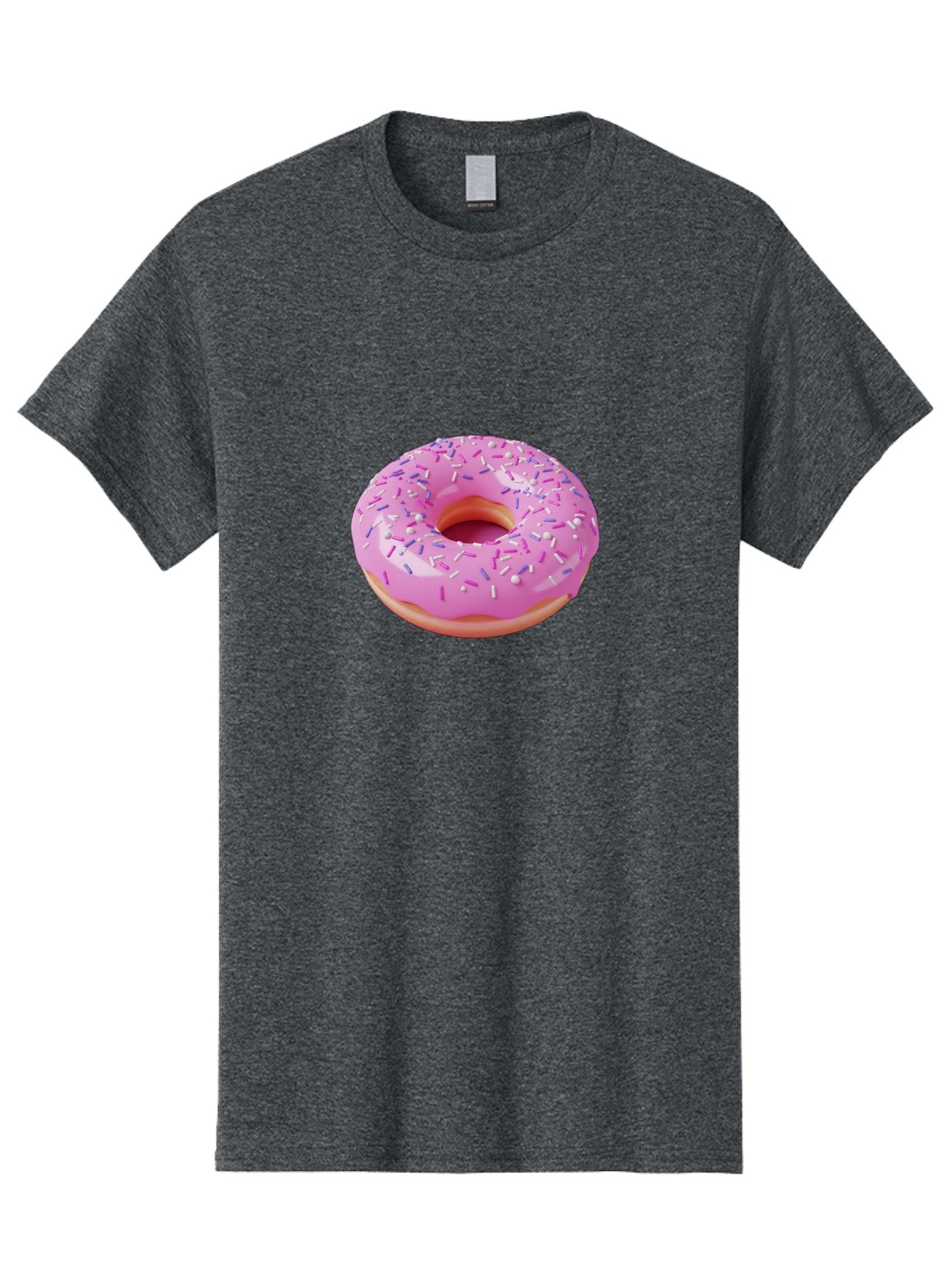 Pink-Donut-Sprinkles Men'S Graphic Tee, 100% Cotton, Comfortable Casual Summer Wear, Machine Washable, Pink Donut With Sprinkles, Sweet Treat, Dessert, Colorful Sprinkles, Donut With Glaze, Bakery Item, Sweet Indulgence Bab157 13