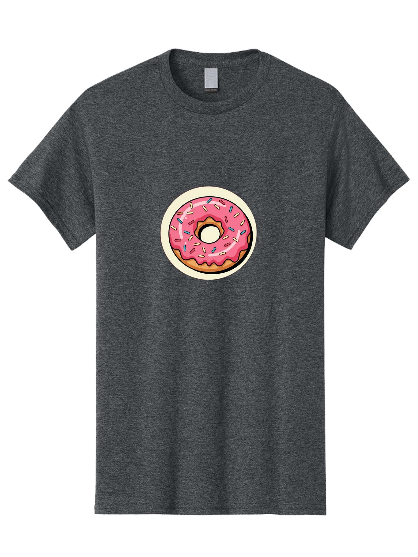 Pink-Frosted-Donut-1 Men'S Graphic Tee, 100% Cotton, Comfortable Casual Summer Wear, Machine Washable, Donut With Pink Frosting, Sprinkles On Donut, Sweet Treats, Dessert Ideas, Colorful Donut, Baking Inspiration, Tasty Pastry, Glazed Donut Bab164 9