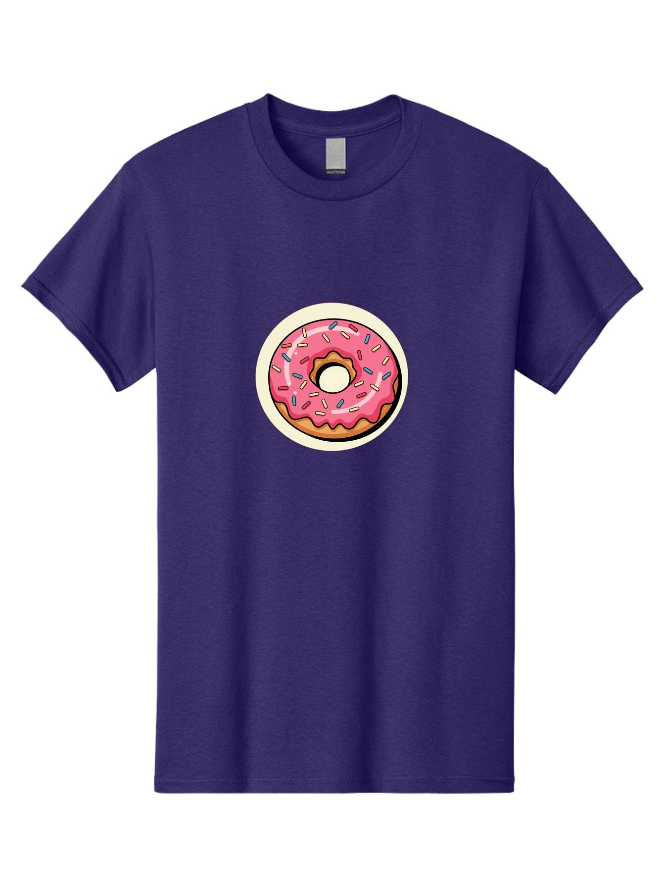 Pink-Frosted-Donut-1 Men'S Graphic Tee, 100% Cotton, Comfortable Casual Summer Wear, Machine Washable, Donut With Pink Frosting, Sprinkles On Donut, Sweet Treats, Dessert Ideas, Colorful Donut, Baking Inspiration, Tasty Pastry, Glazed Donut Bab164 13