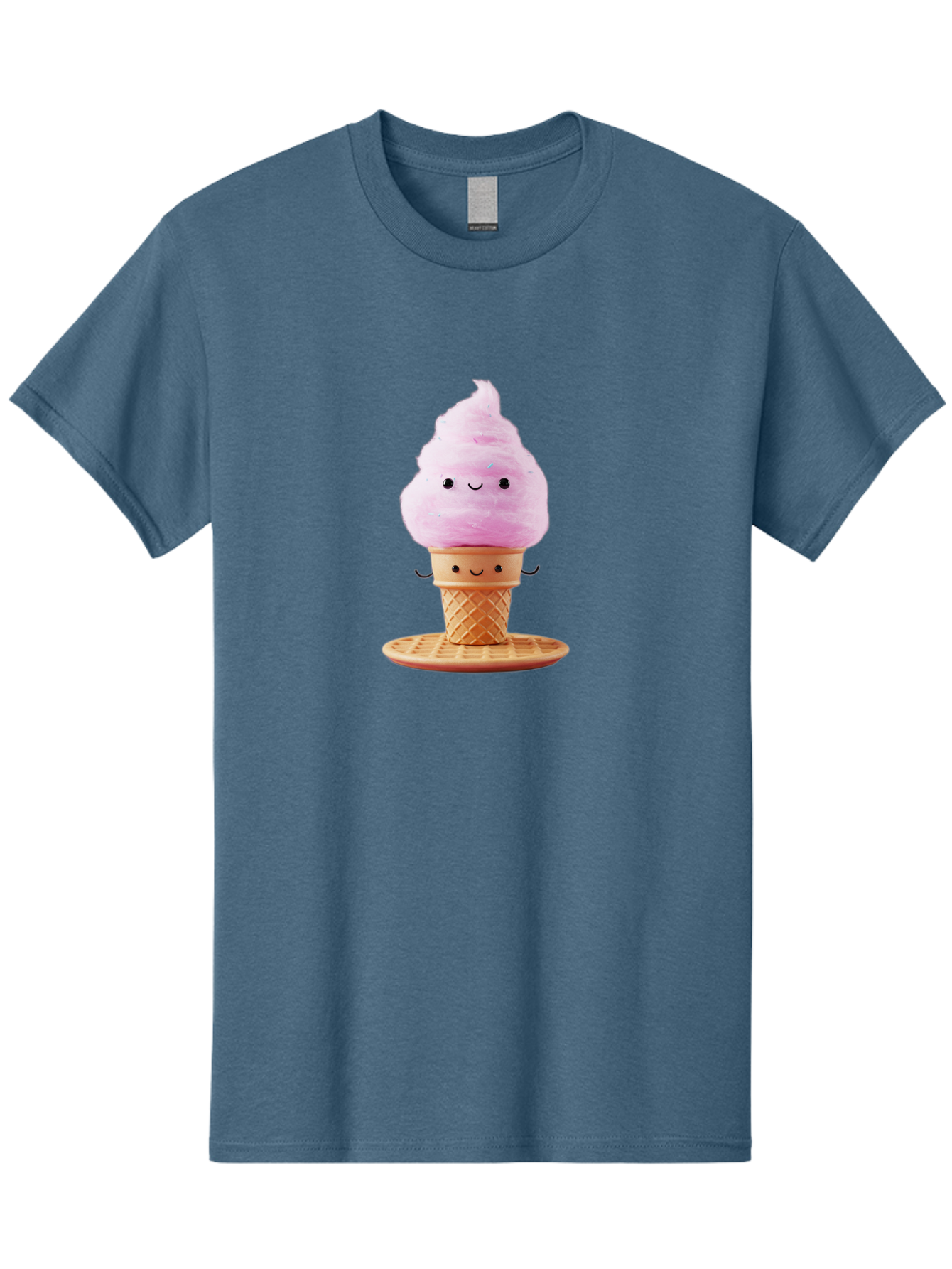 Pink-Ice-Cream-2 Men'S Graphic Tee, 100% Cotton, Comfortable Casual Summer Wear, Machine Washable, Pink Ice Cream, Soft Serve Ice Cream, Happy Face, Kawaii Design, Cute Dessert, Ice Cream Cone, Sweet Treat, Cartoon Character Bab169 13