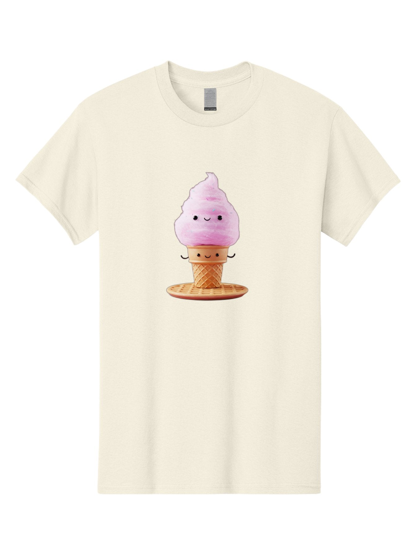 Pink-Ice-Cream-2 Men'S Graphic Tee, 100% Cotton, Comfortable Casual Summer Wear, Machine Washable, Pink Ice Cream, Soft Serve Ice Cream, Happy Face, Kawaii Design, Cute Dessert, Ice Cream Cone, Sweet Treat, Cartoon Character Bab169 14
