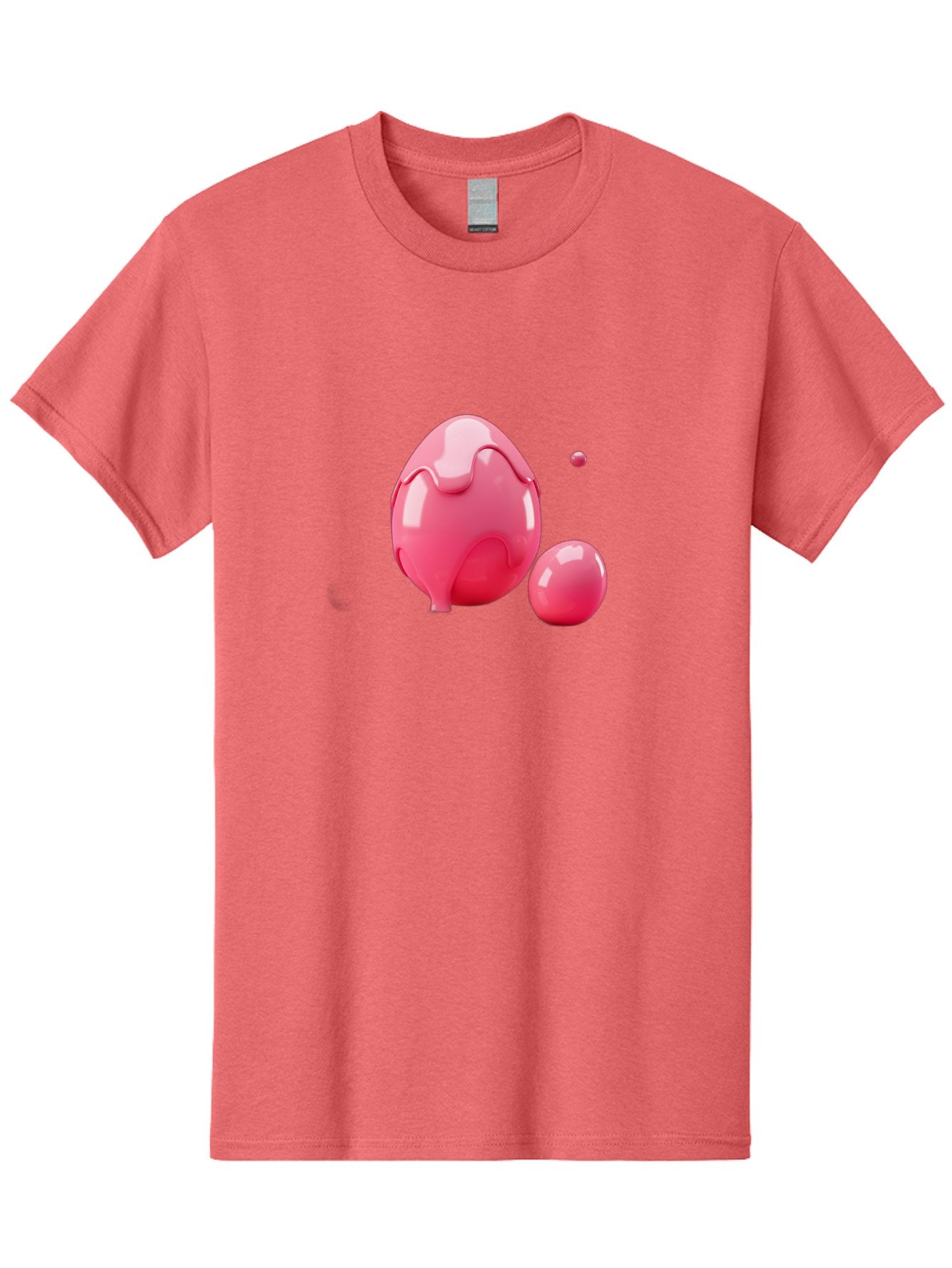 Pink-Liquid-Spheres Men'S Graphic Tee, 100% Cotton, Comfortable Casual Summer Wear, Machine Washable, Pink Liquid, 3D Render, Glossy Spheres, Abstract Shapes, Vibrant Colors, Digital Art, Modern Design, Fluid Forms Bab172 5