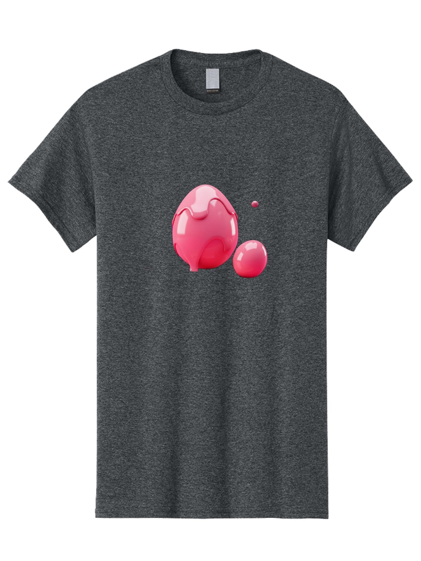 Pink-Liquid-Spheres Men'S Graphic Tee, 100% Cotton, Comfortable Casual Summer Wear, Machine Washable, Pink Liquid, 3D Render, Glossy Spheres, Abstract Shapes, Vibrant Colors, Digital Art, Modern Design, Fluid Forms Bab172