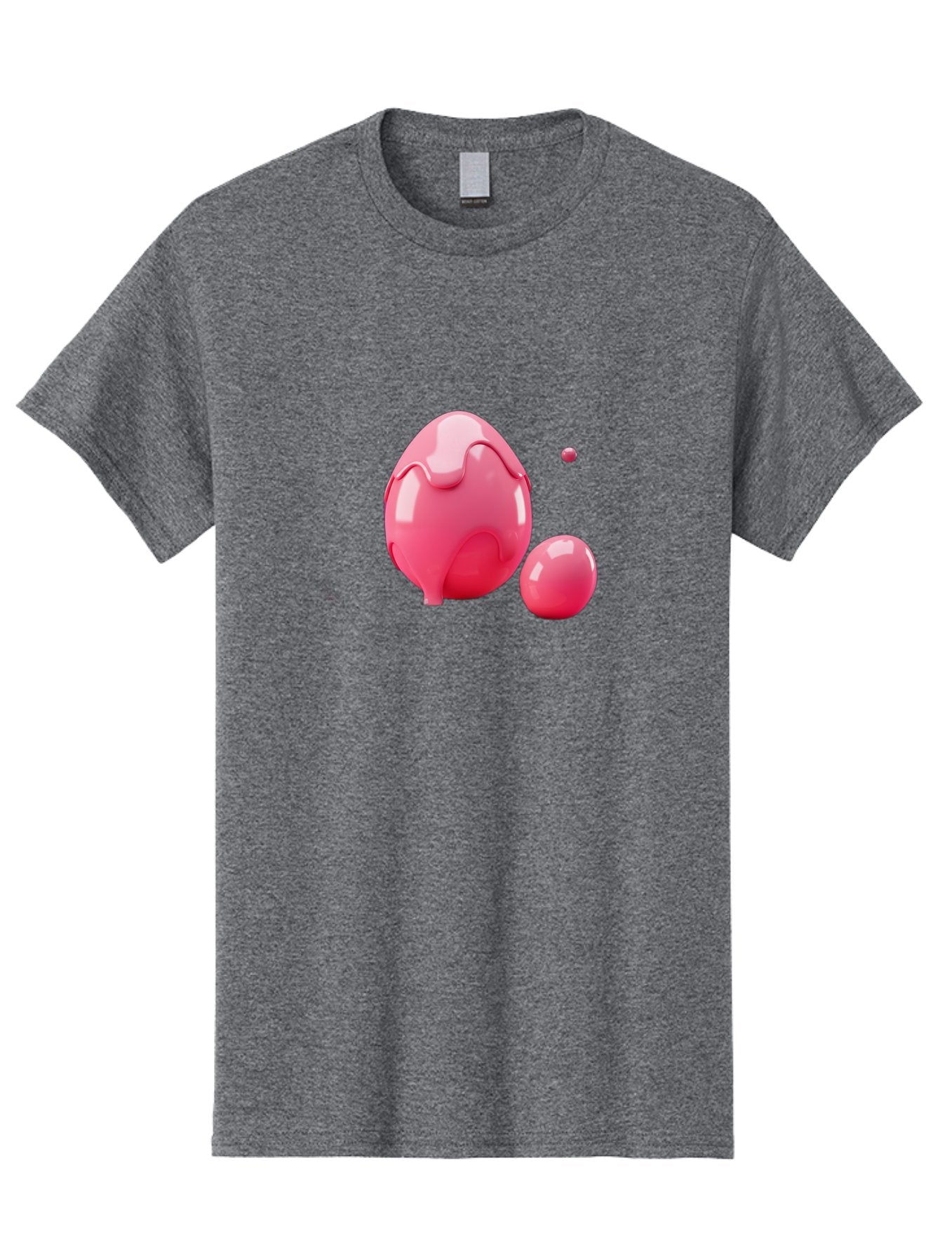 Pink-Liquid-Spheres Men'S Graphic Tee, 100% Cotton, Comfortable Casual Summer Wear, Machine Washable, Pink Liquid, 3D Render, Glossy Spheres, Abstract Shapes, Vibrant Colors, Digital Art, Modern Design, Fluid Forms Bab172 8