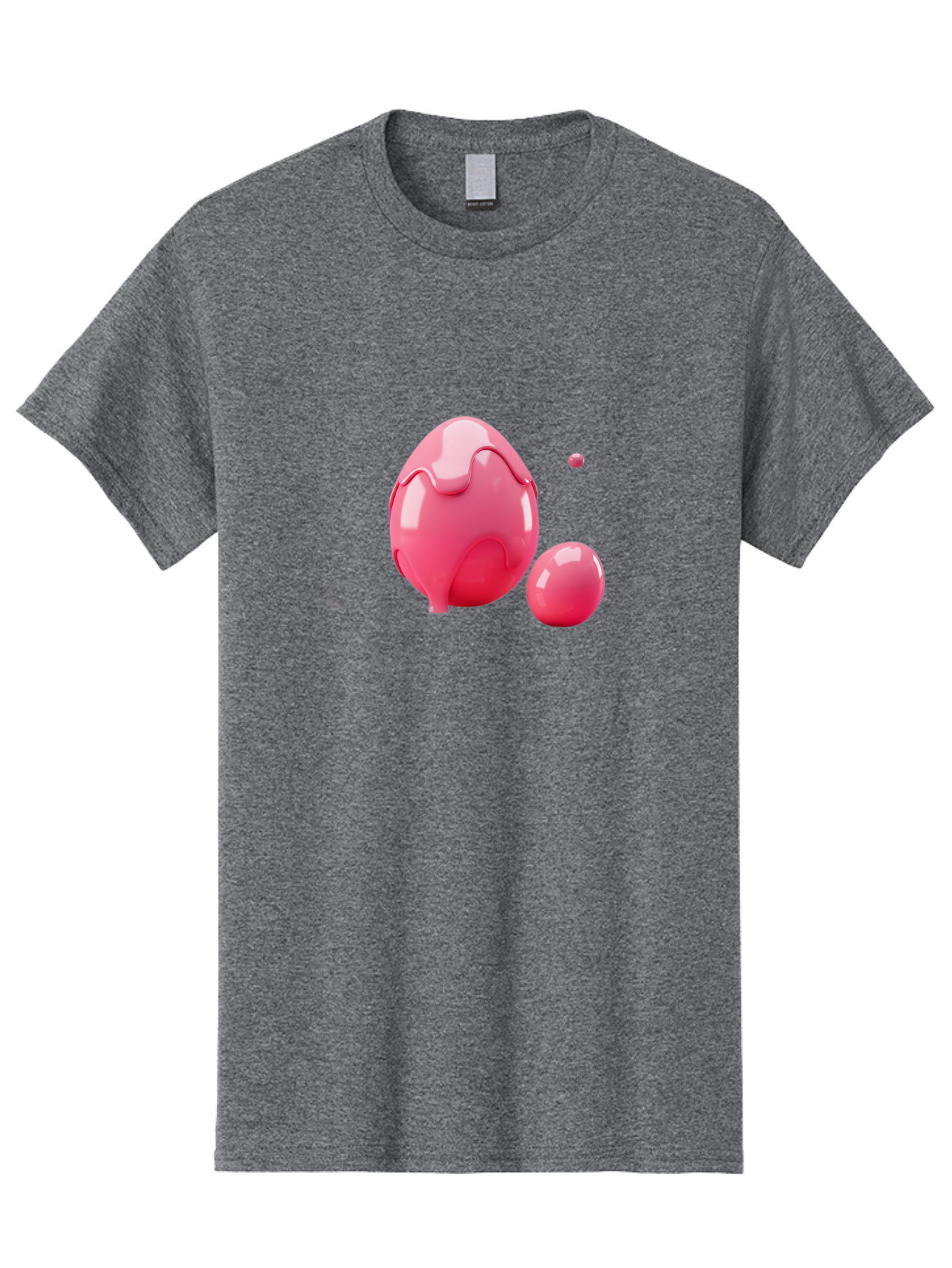 Pink-Liquid-Spheres Men'S Graphic Tee, 100% Cotton, Comfortable Casual Summer Wear, Machine Washable, Pink Liquid, 3D Render, Glossy Spheres, Abstract Shapes, Vibrant Colors, Digital Art, Modern Design, Fluid Forms Bab172 11