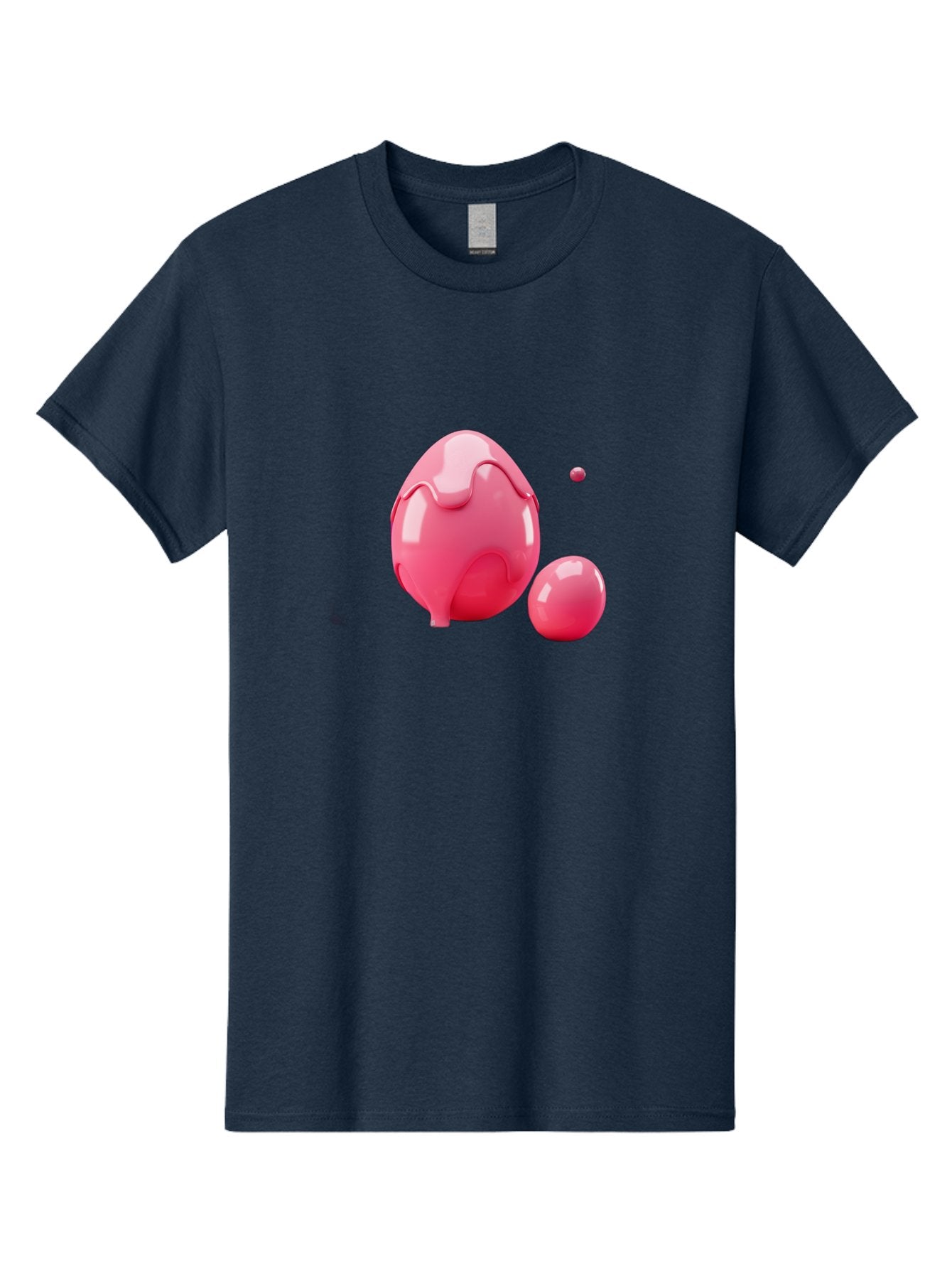 Pink-Liquid-Spheres Men'S Graphic Tee, 100% Cotton, Comfortable Casual Summer Wear, Machine Washable, Pink Liquid, 3D Render, Glossy Spheres, Abstract Shapes, Vibrant Colors, Digital Art, Modern Design, Fluid Forms Bab172