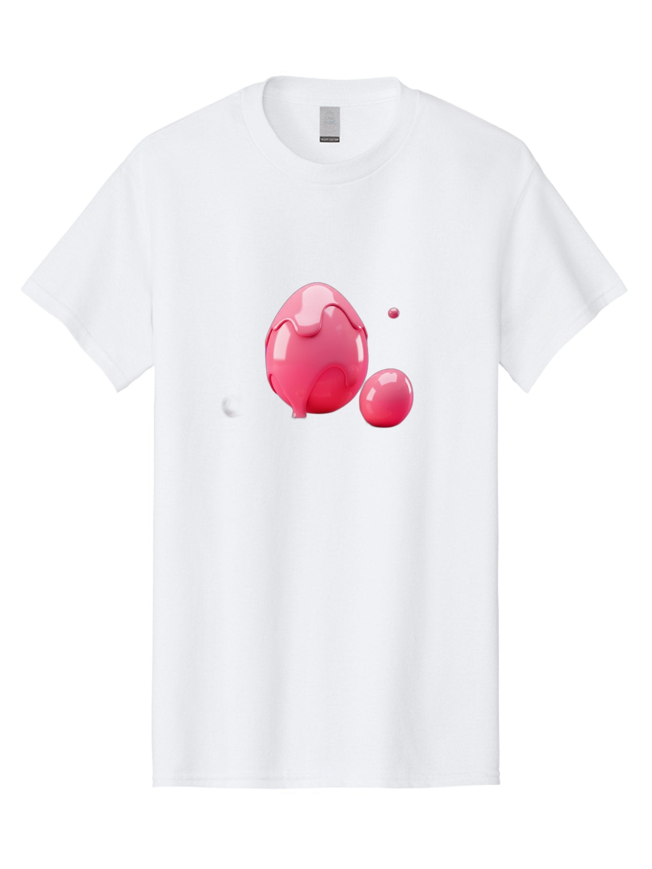 Pink-Liquid-Spheres Men'S Graphic Tee, 100% Cotton, Comfortable Casual Summer Wear, Machine Washable, Pink Liquid, 3D Render, Glossy Spheres, Abstract Shapes, Vibrant Colors, Digital Art, Modern Design, Fluid Forms Bab172 4