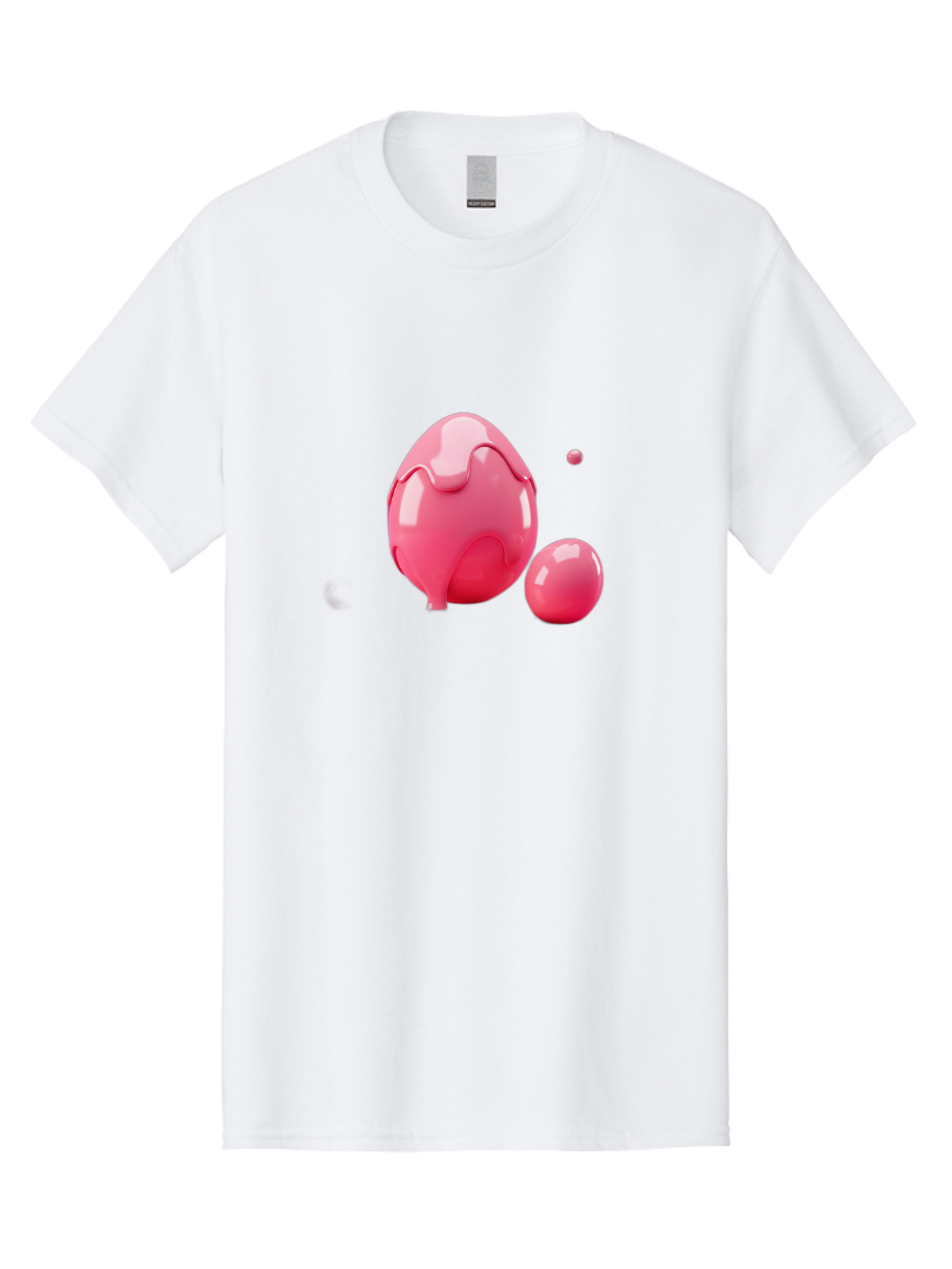 Pink-Liquid-Spheres Men'S Graphic Tee, 100% Cotton, Comfortable Casual Summer Wear, Machine Washable, Pink Liquid, 3D Render, Glossy Spheres, Abstract Shapes, Vibrant Colors, Digital Art, Modern Design, Fluid Forms Bab172 7