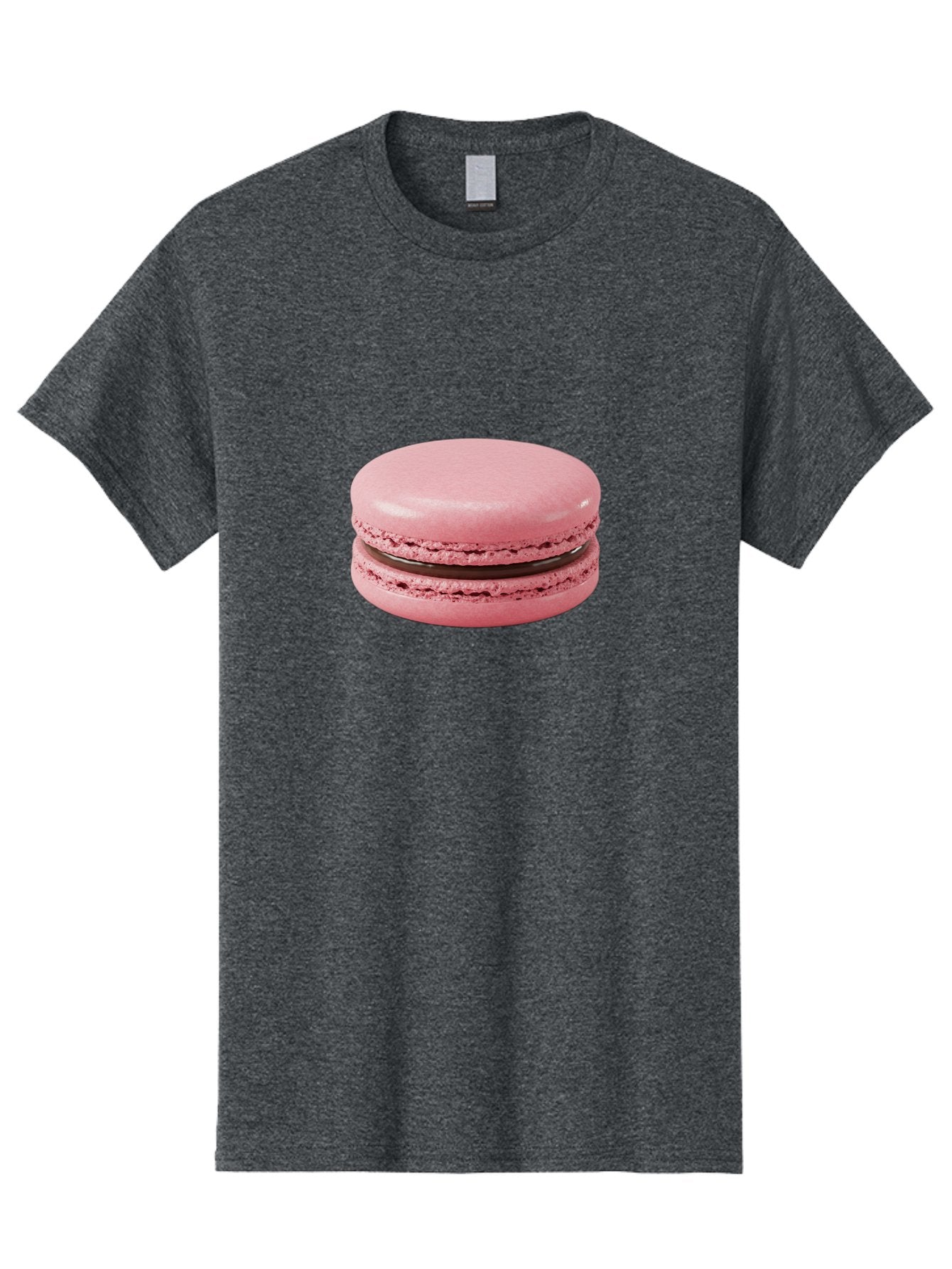 Pink-Macaron-2 Men'S Graphic Tee, 100% Cotton, Comfortable Casual Summer Wear, Machine Washable, Pink Macaroon, Chocolate Filling, Sweet Treat, Dessert, French Patisserie, Delicate Meringue, Gourmet Snack, Macaroon Texture, Pink Color Bab174 14