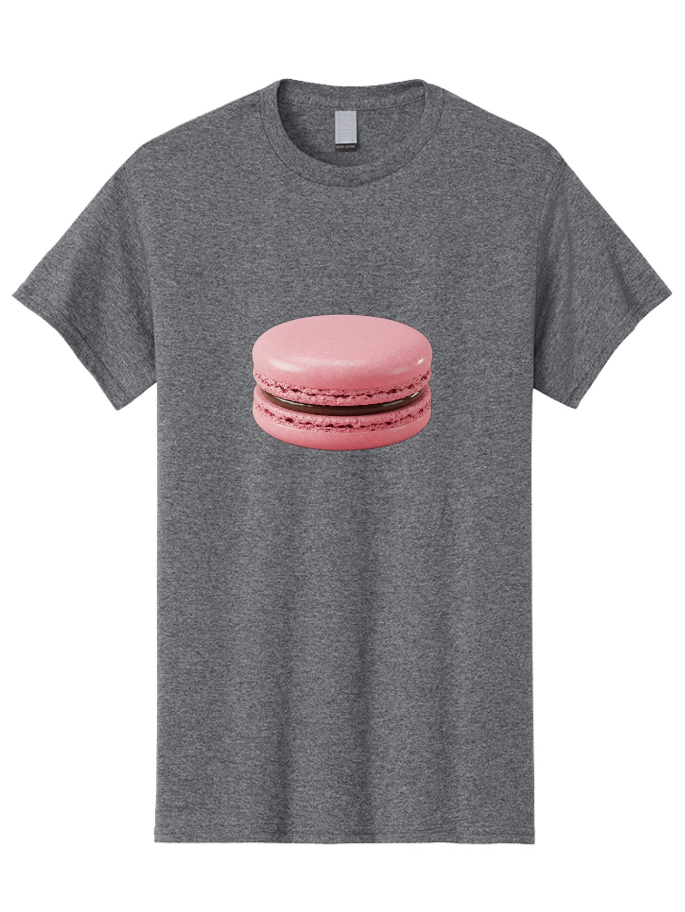Pink-Macaron-2 Men'S Graphic Tee, 100% Cotton, Comfortable Casual Summer Wear, Machine Washable, Pink Macaroon, Chocolate Filling, Sweet Treat, Dessert, French Patisserie, Delicate Meringue, Gourmet Snack, Macaroon Texture, Pink Color Bab174 13