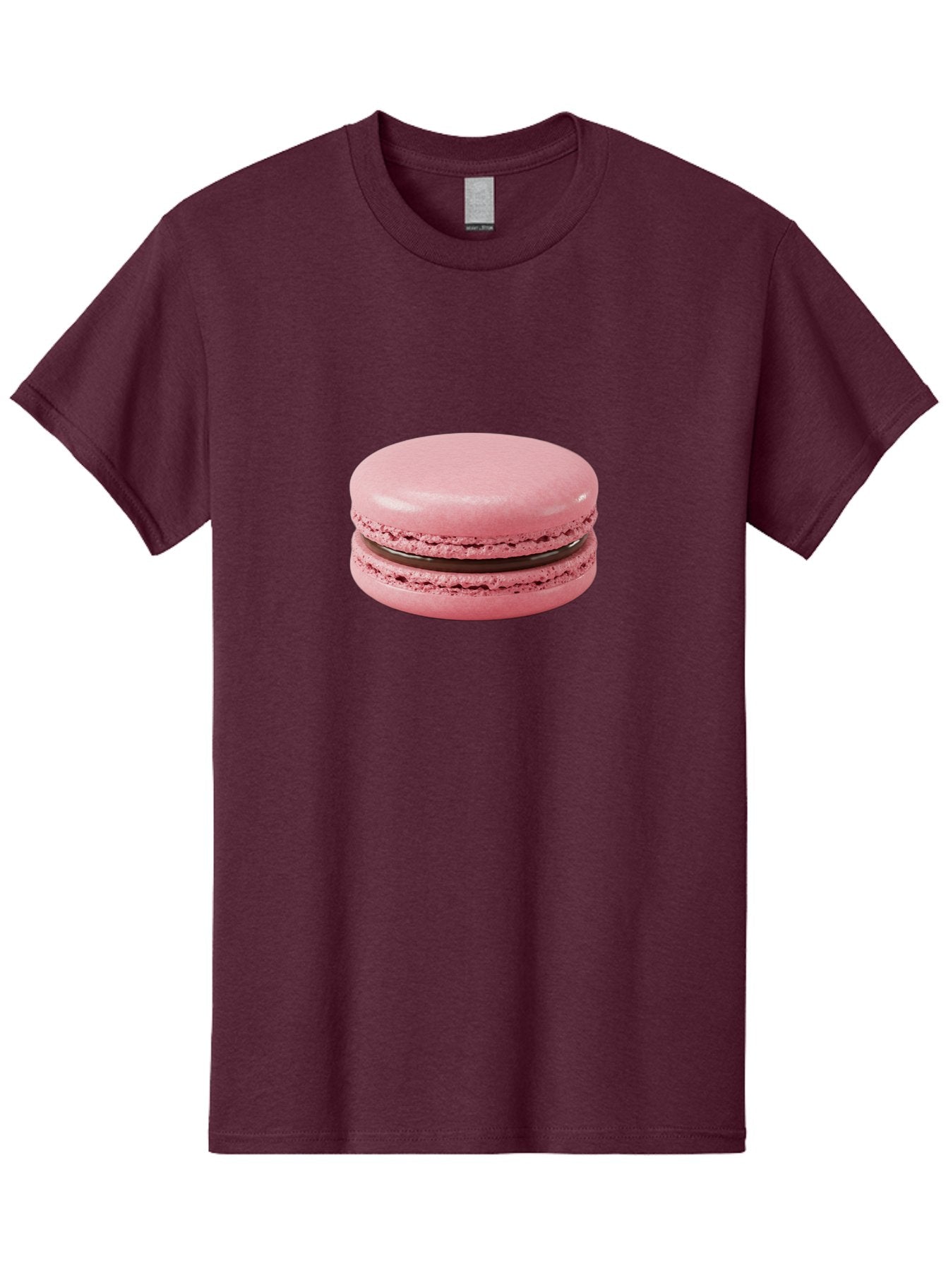 Pink-Macaron-2 Men'S Graphic Tee, 100% Cotton, Comfortable Casual Summer Wear, Machine Washable, Pink Macaroon, Chocolate Filling, Sweet Treat, Dessert, French Patisserie, Delicate Meringue, Gourmet Snack, Macaroon Texture, Pink Color Bab174 8