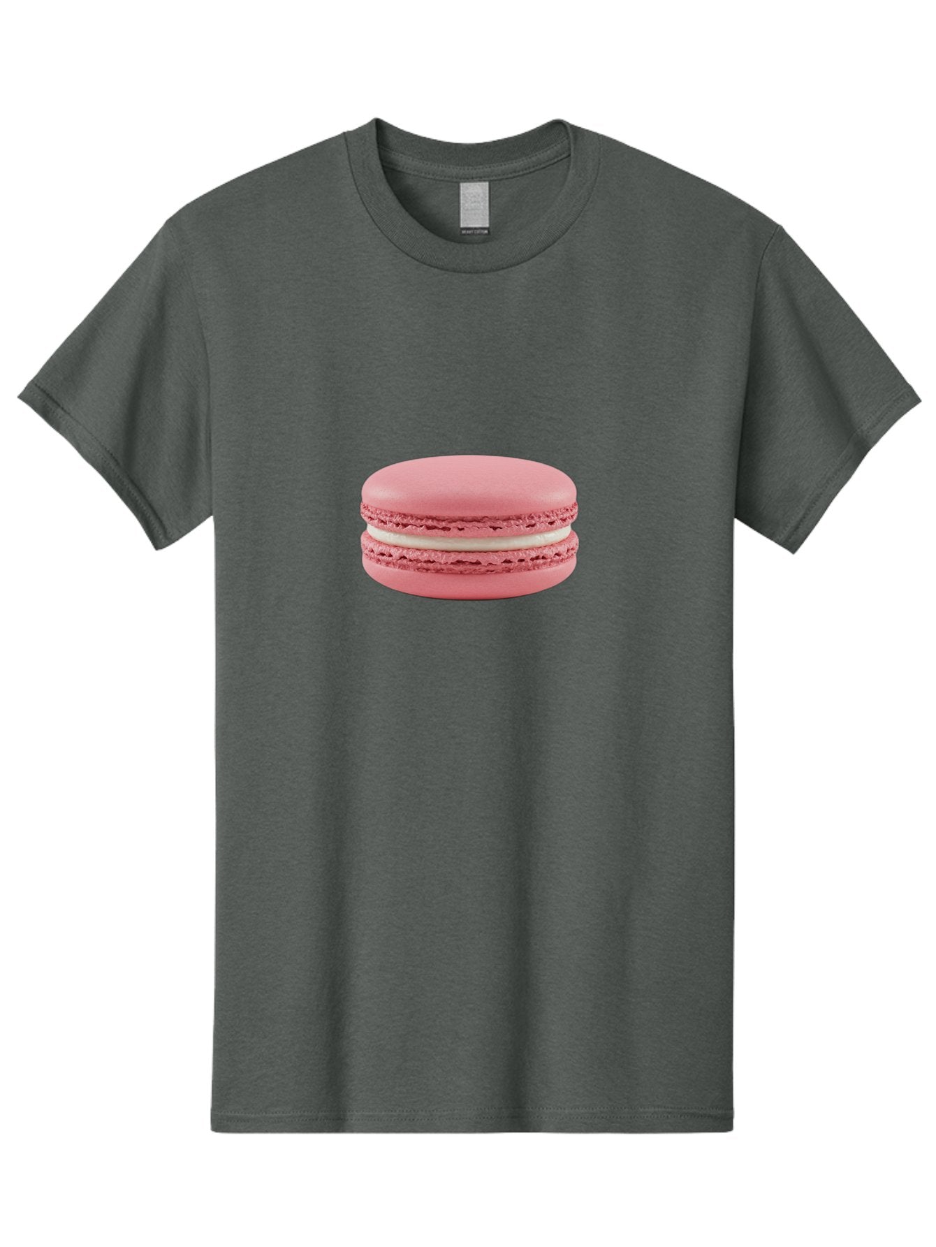 Pink-Macaron-3 Men'S Graphic Tee, 100% Cotton, Comfortable Casual Summer Wear, Machine Washable, Pink Macaron, French Dessert, White Filling, Sweet Treat, Bakery Delight, Gourmet Pastry, Delicate Texture, Pastel Colors Bab175